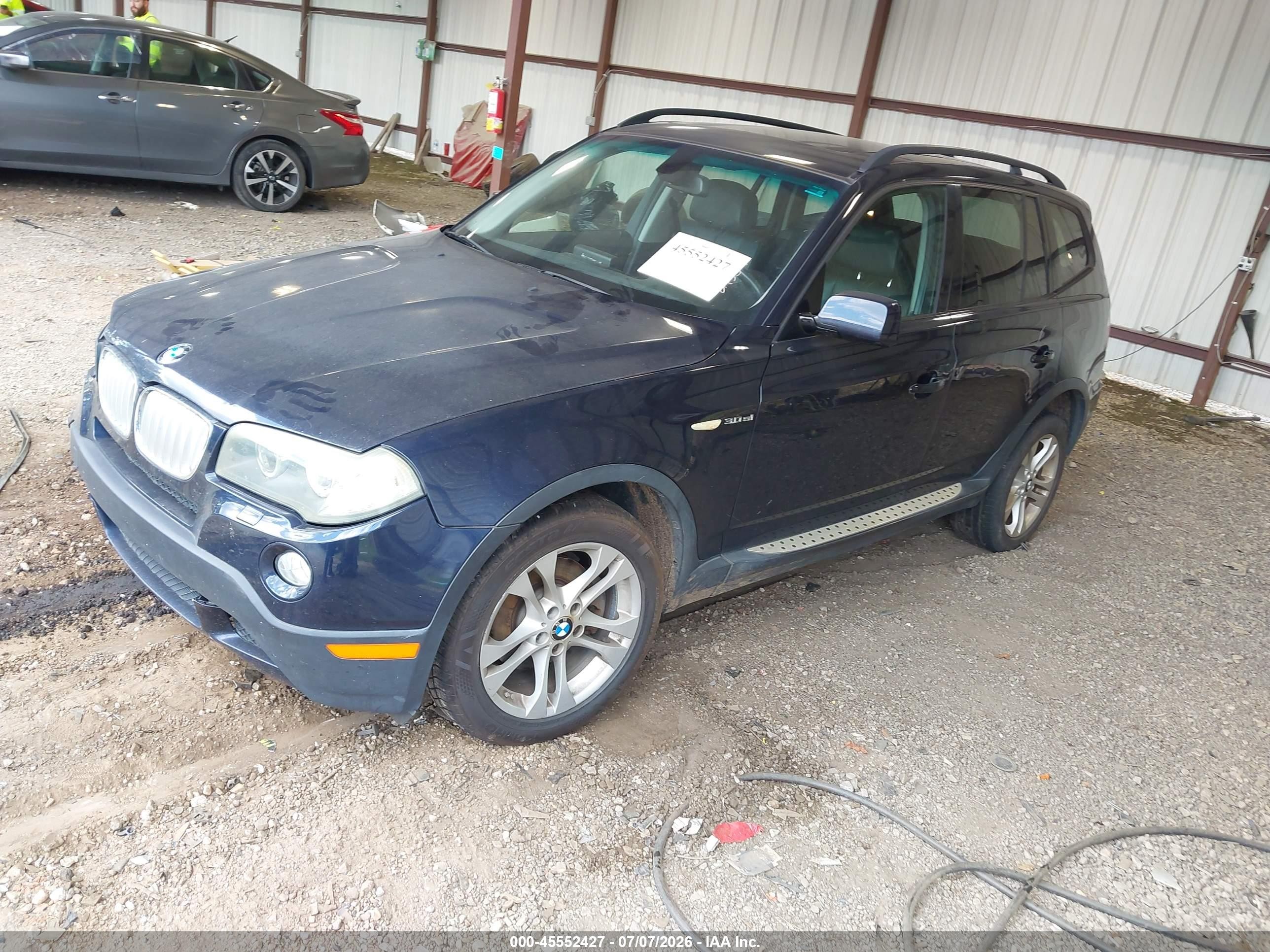 2008 Bmw X3 3.0si Dark Blue vin: WBXPC93428WJ20919