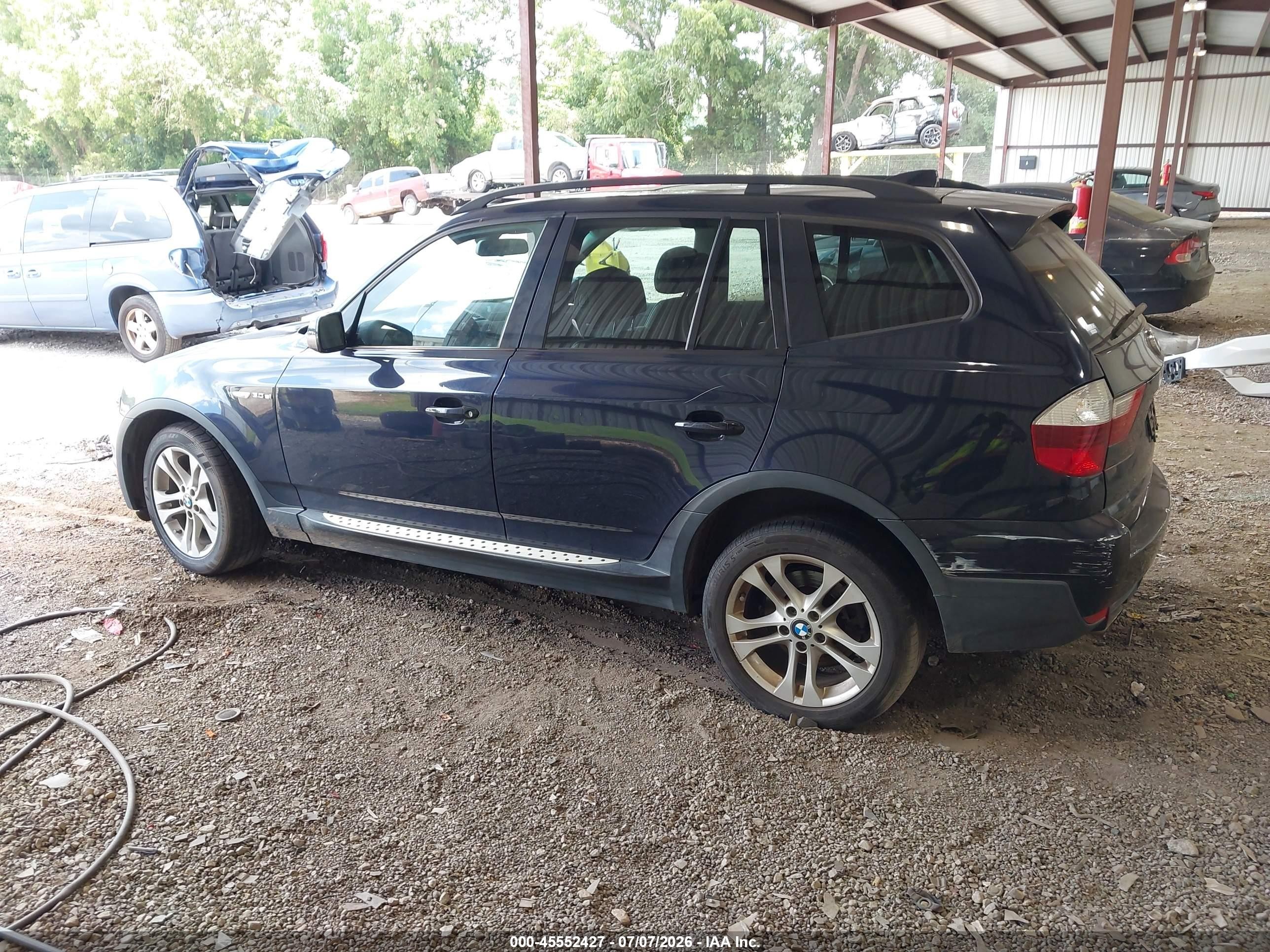 2008 Bmw X3 3.0si Dark Blue vin: WBXPC93428WJ20919