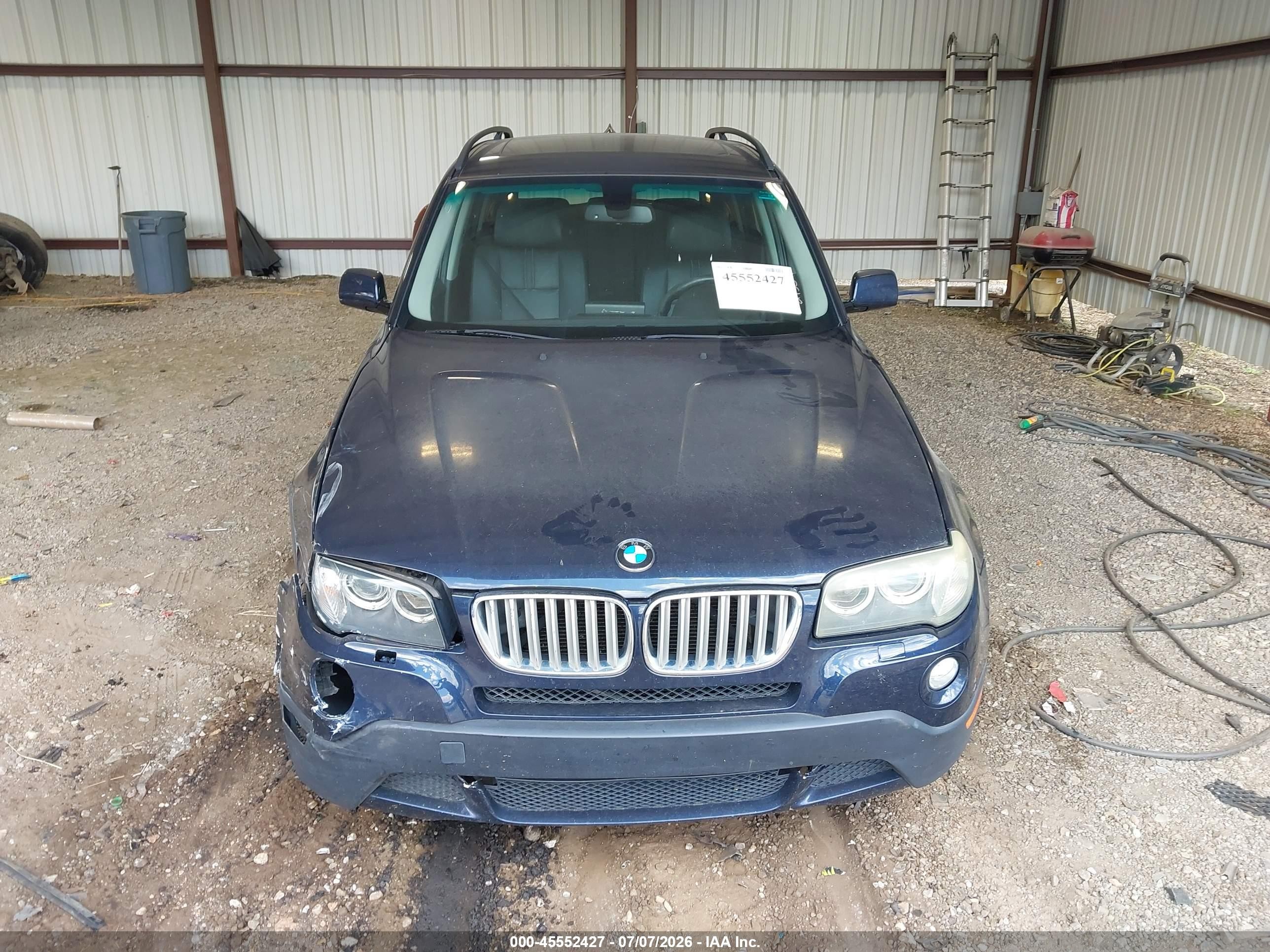 2008 Bmw X3 3.0si Dark Blue vin: WBXPC93428WJ20919