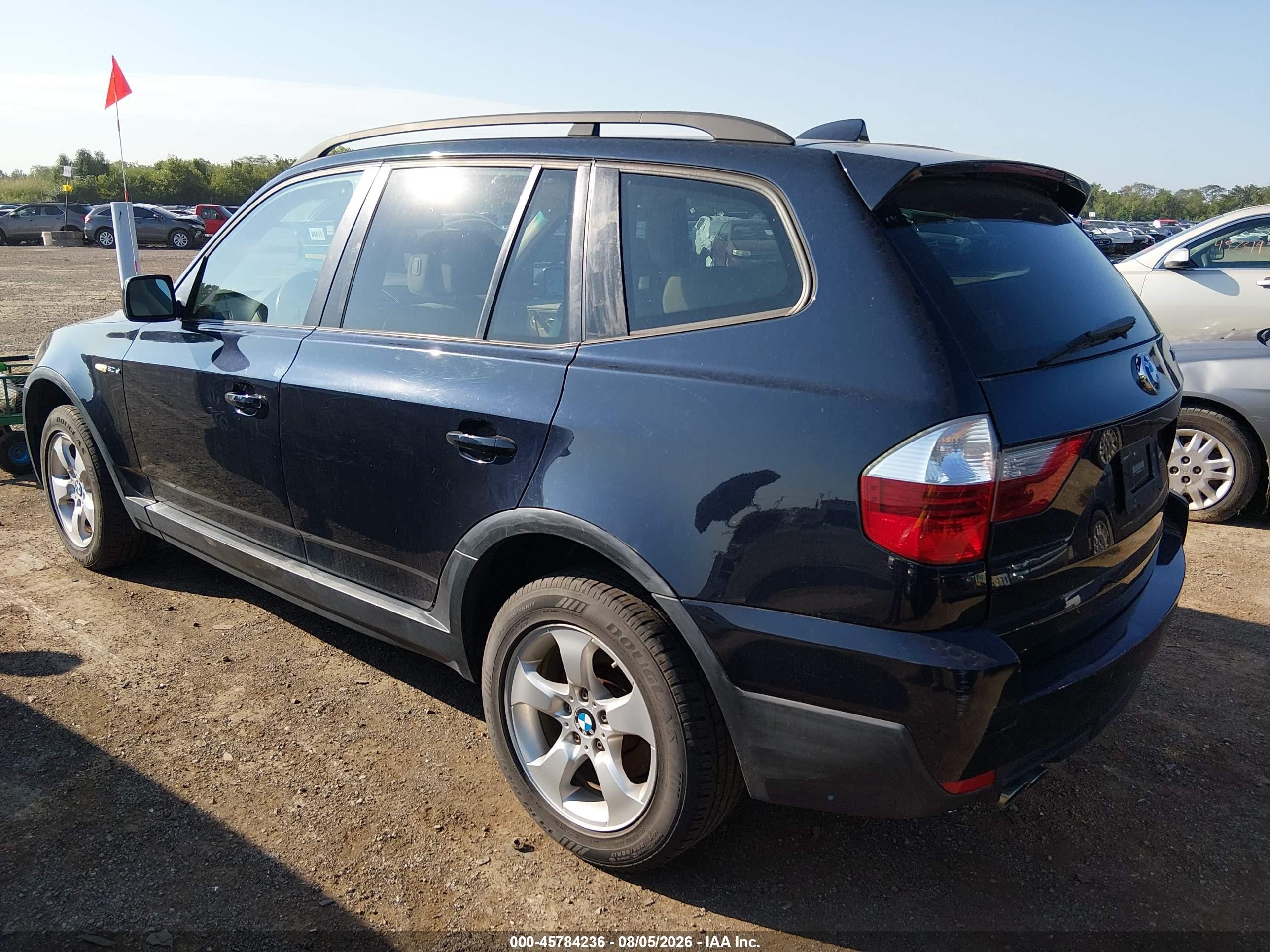 2008 Bmw X3 3.0si Blue vin: WBXPC93428WJ24288