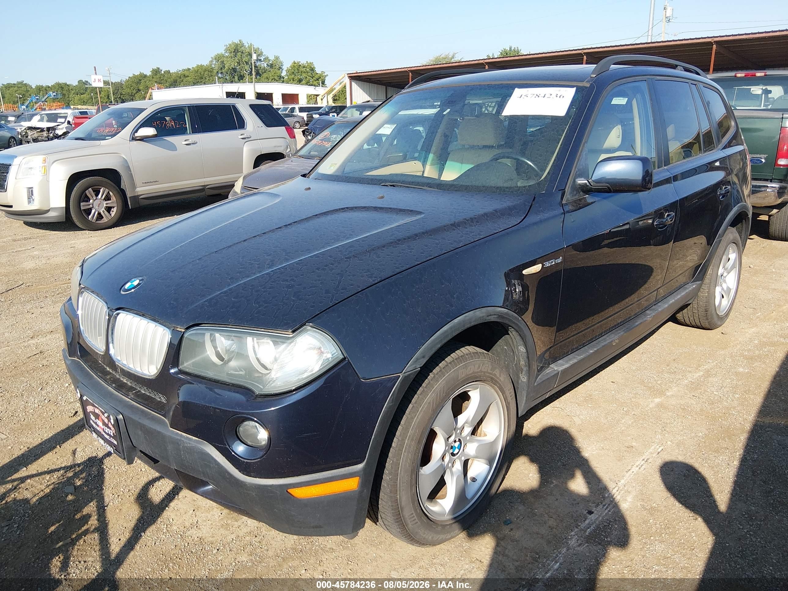 2008 Bmw X3 3.0si Blue vin: WBXPC93428WJ24288