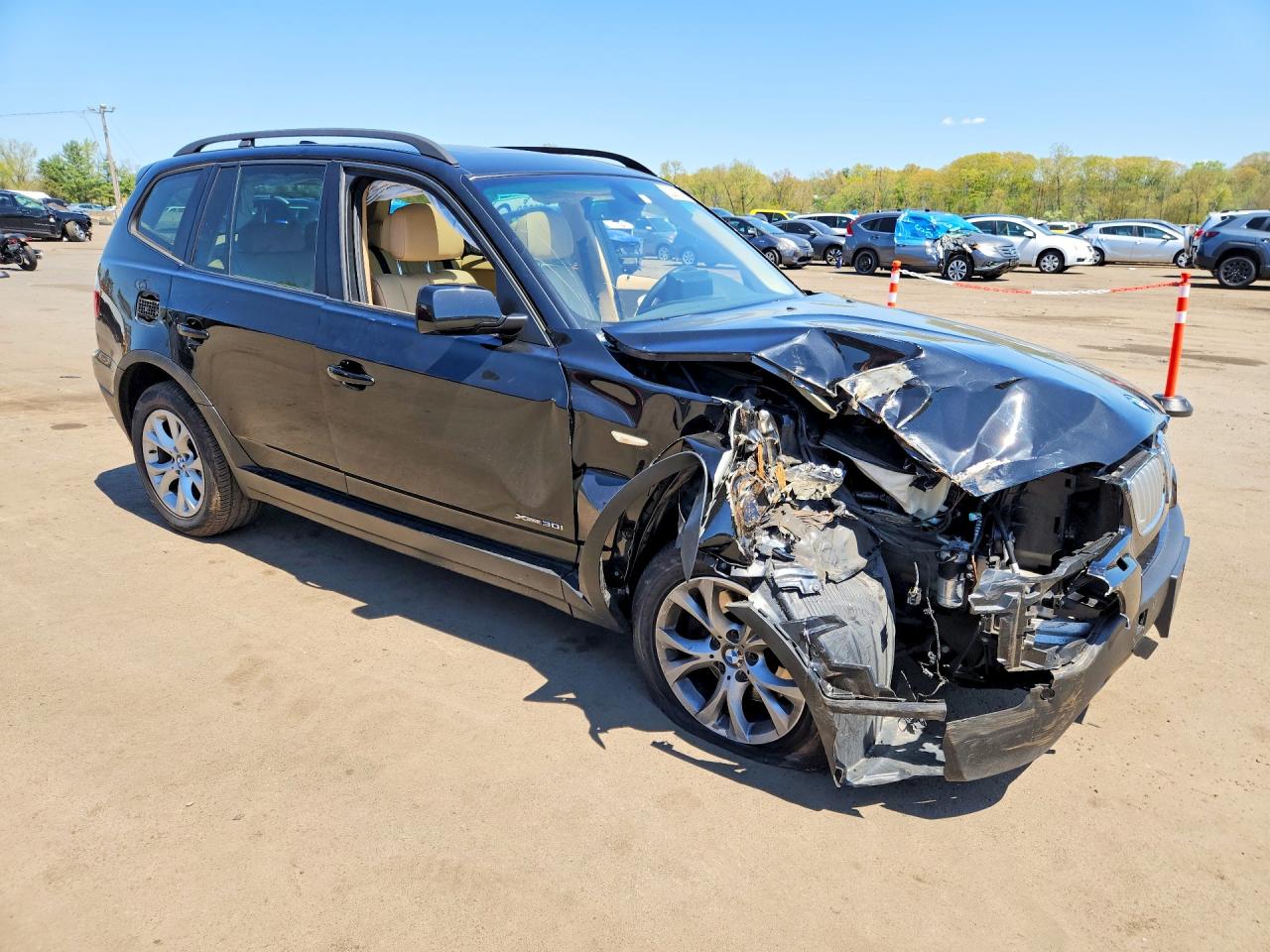 2009 Bmw X3 Xdrive30i Черный vin: WBXPC93429WJ30576