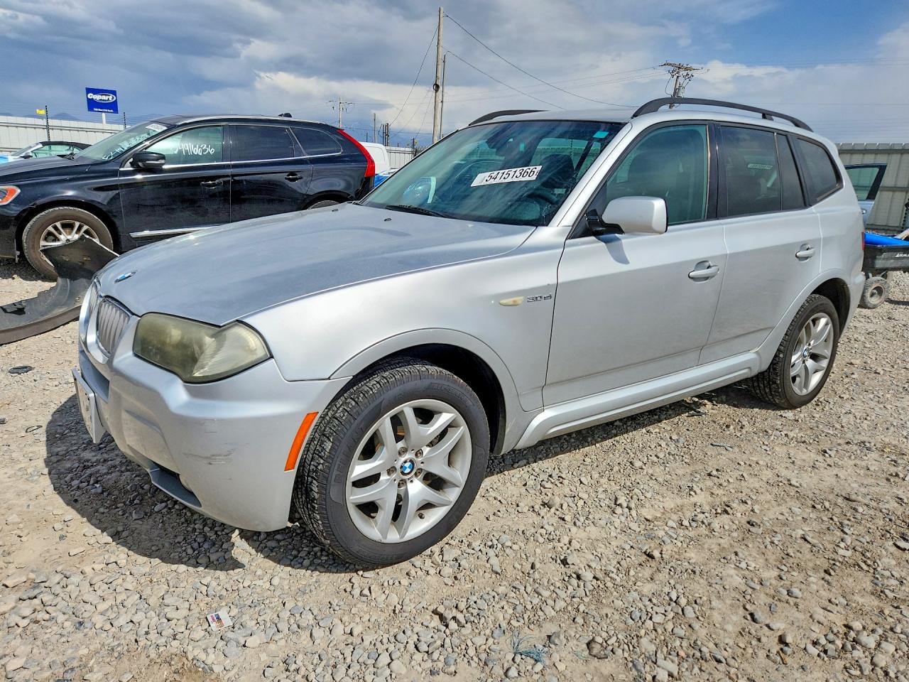 2007 Bmw X3 3.0si Серебряный vin: WBXPC93437WF01776