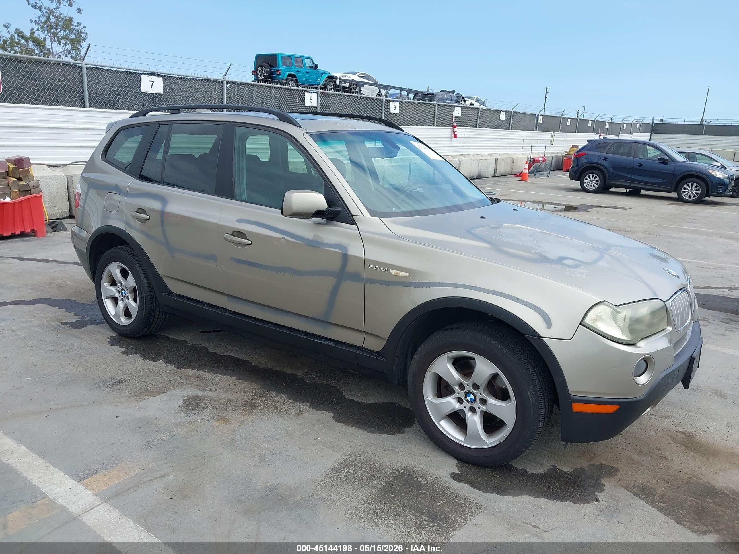 2007 Bmw X3 3.0si Gray vin: WBXPC93437WF12535