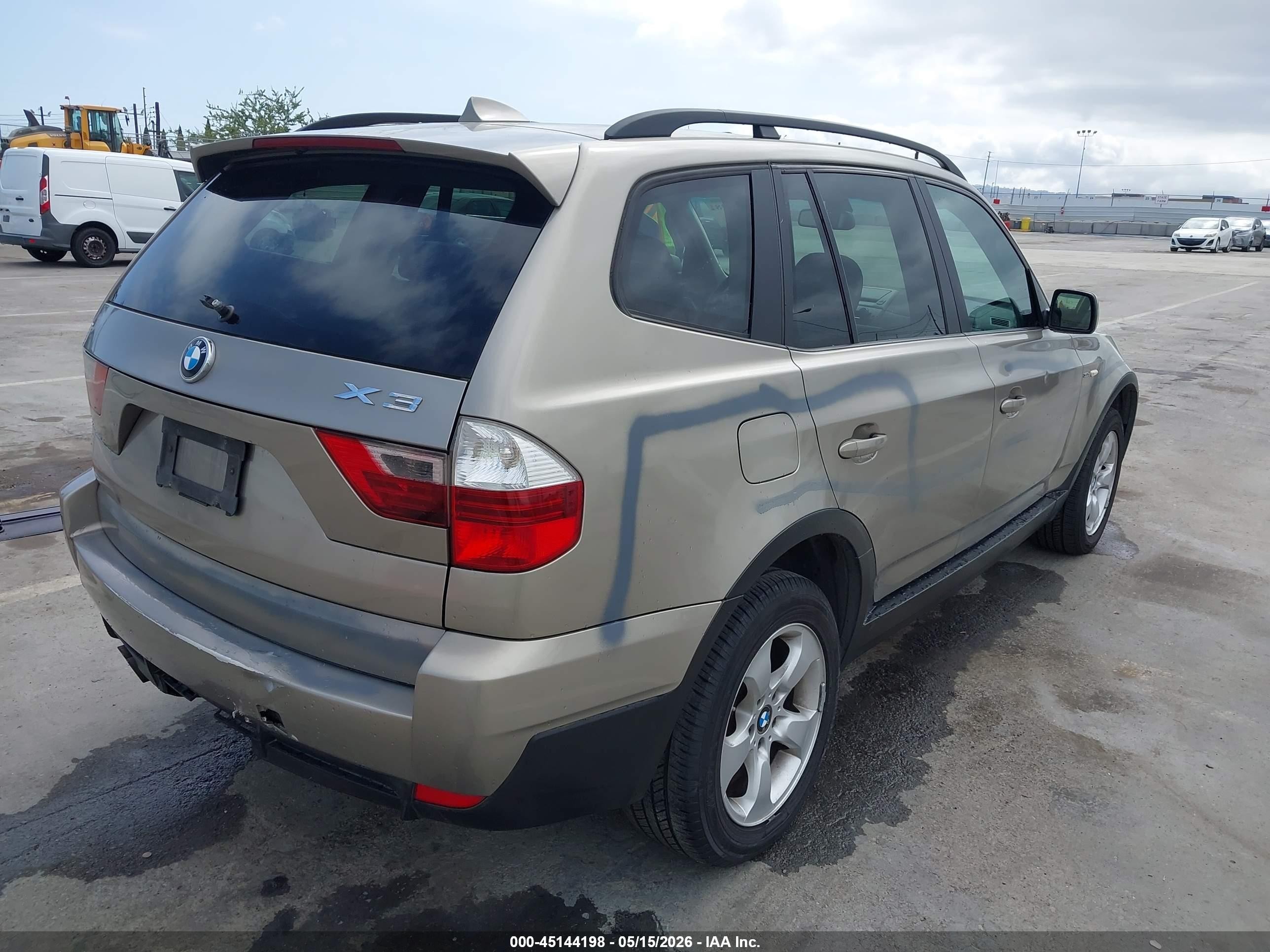 2007 Bmw X3 3.0si Gray vin: WBXPC93437WF12535