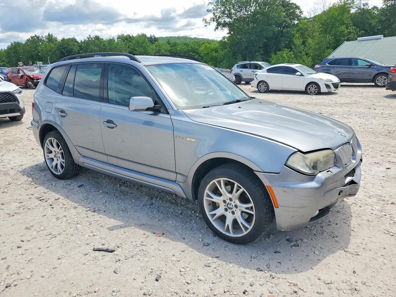 2007 Bmw X3 3.0si Silver vin: WBXPC93437WF20117