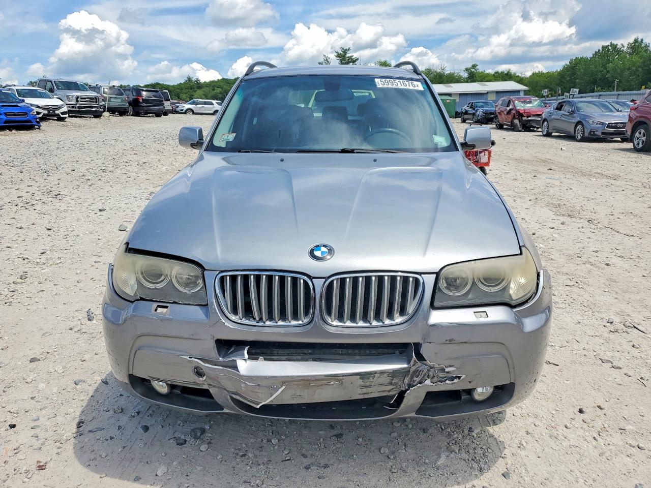 2007 Bmw X3 3.0si Silver vin: WBXPC93437WF20117