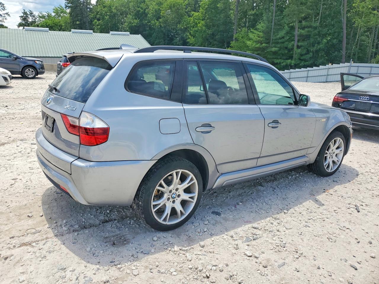2007 Bmw X3 3.0si Silver vin: WBXPC93437WF20117