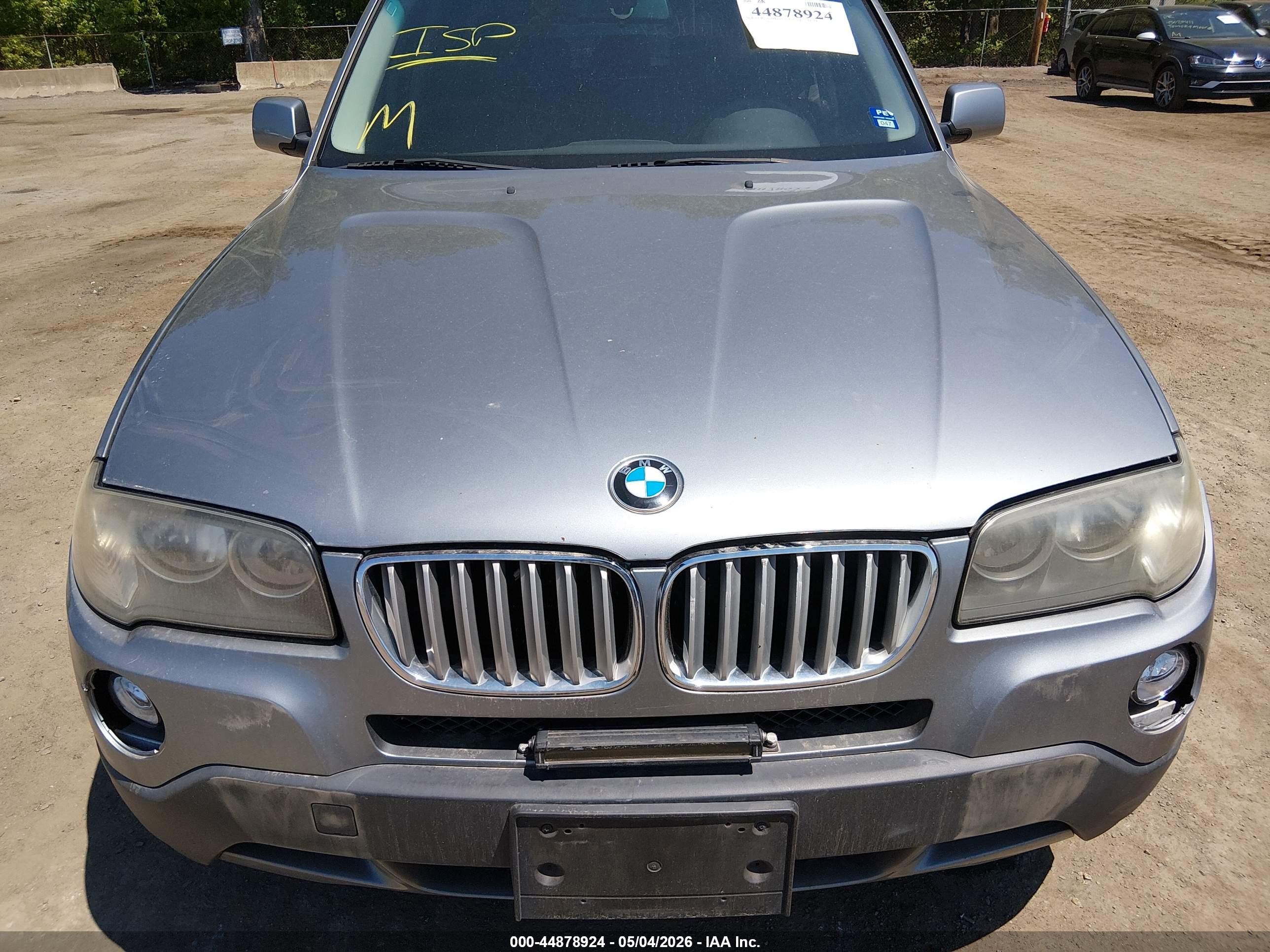2007 Bmw X3 3.0si White vin: WBXPC93437WF26970