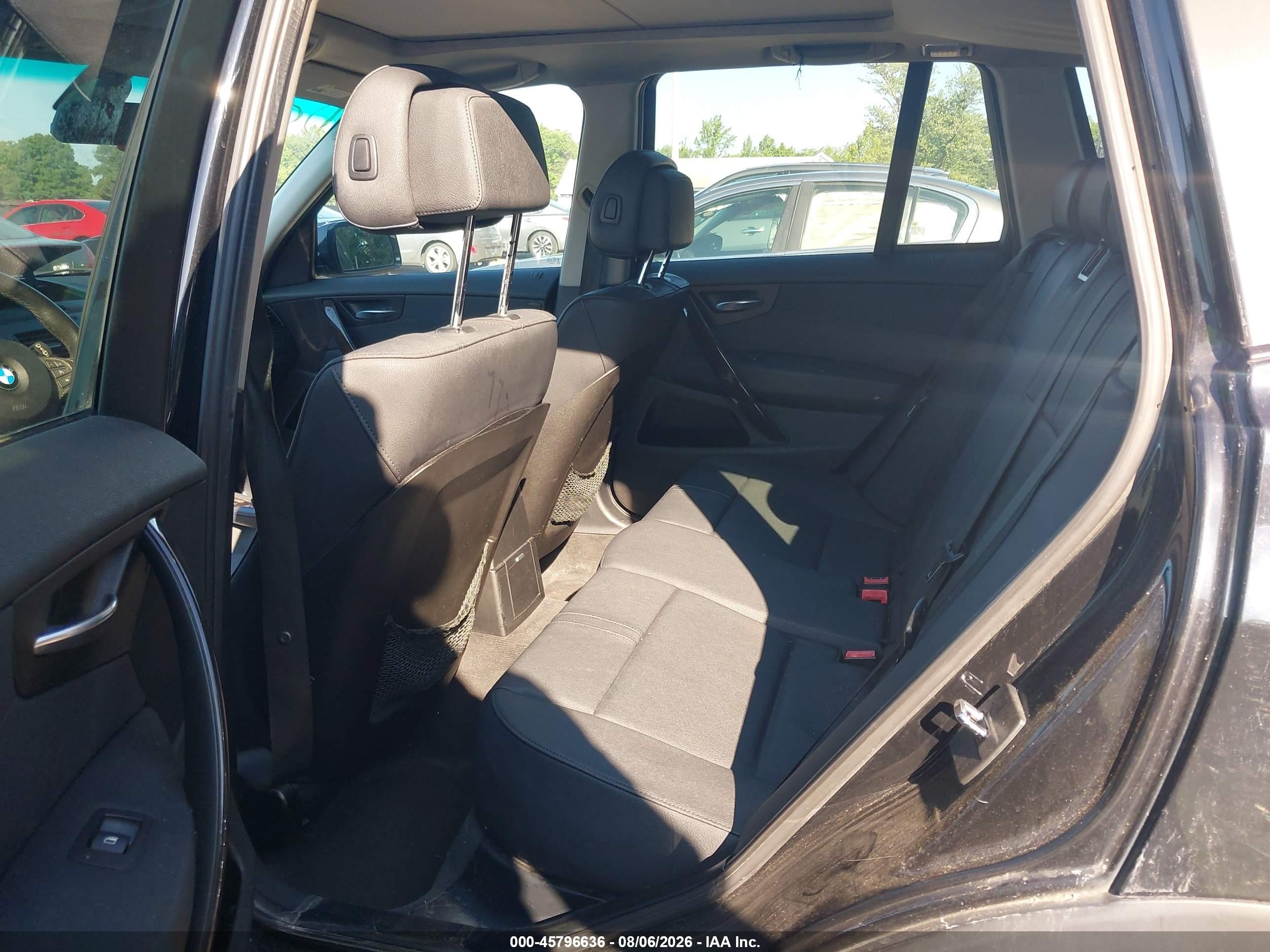 2008 Bmw X3 3.0si Black vin: WBXPC93438WJ04972