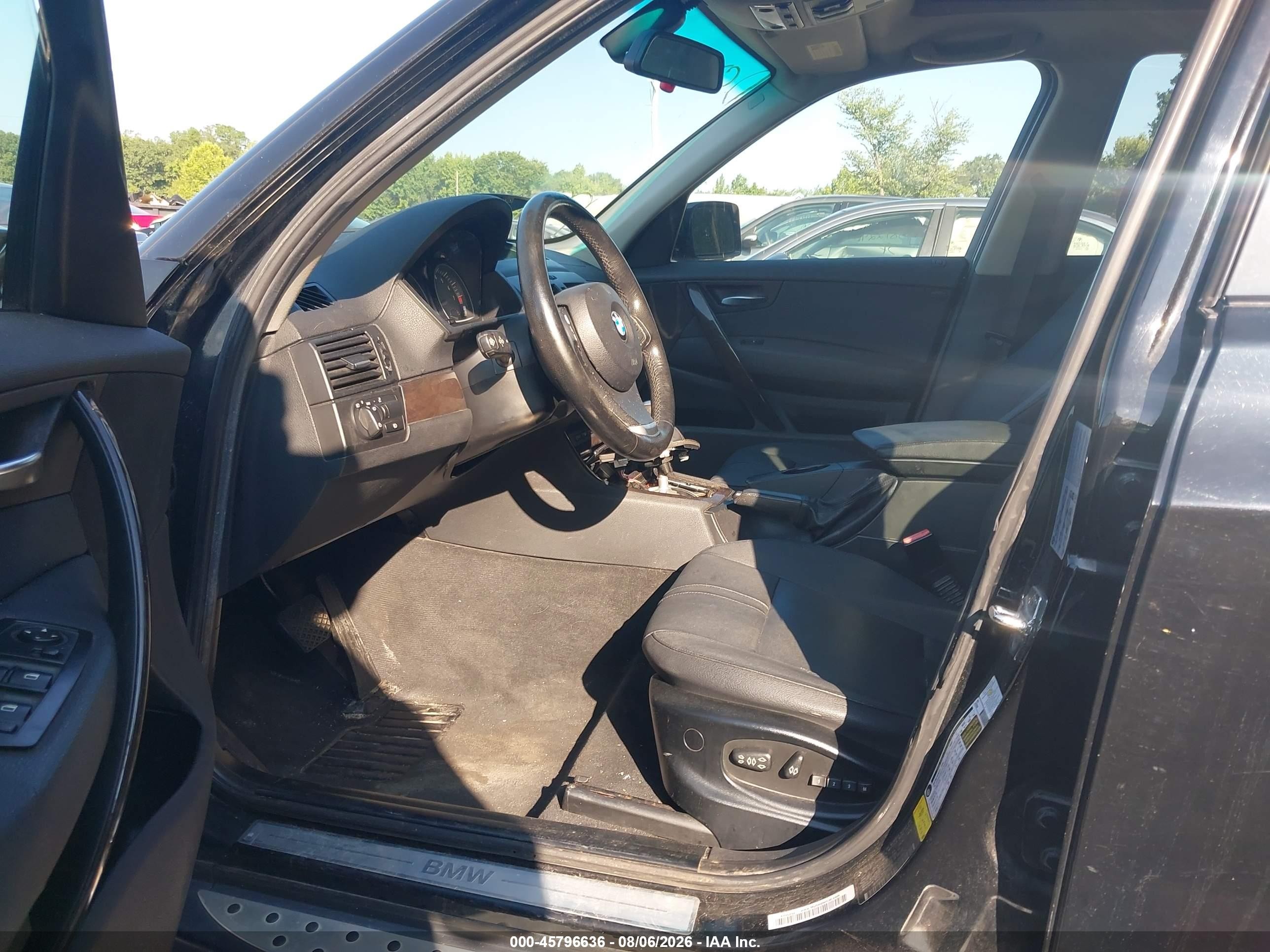 2008 Bmw X3 3.0si Black vin: WBXPC93438WJ04972
