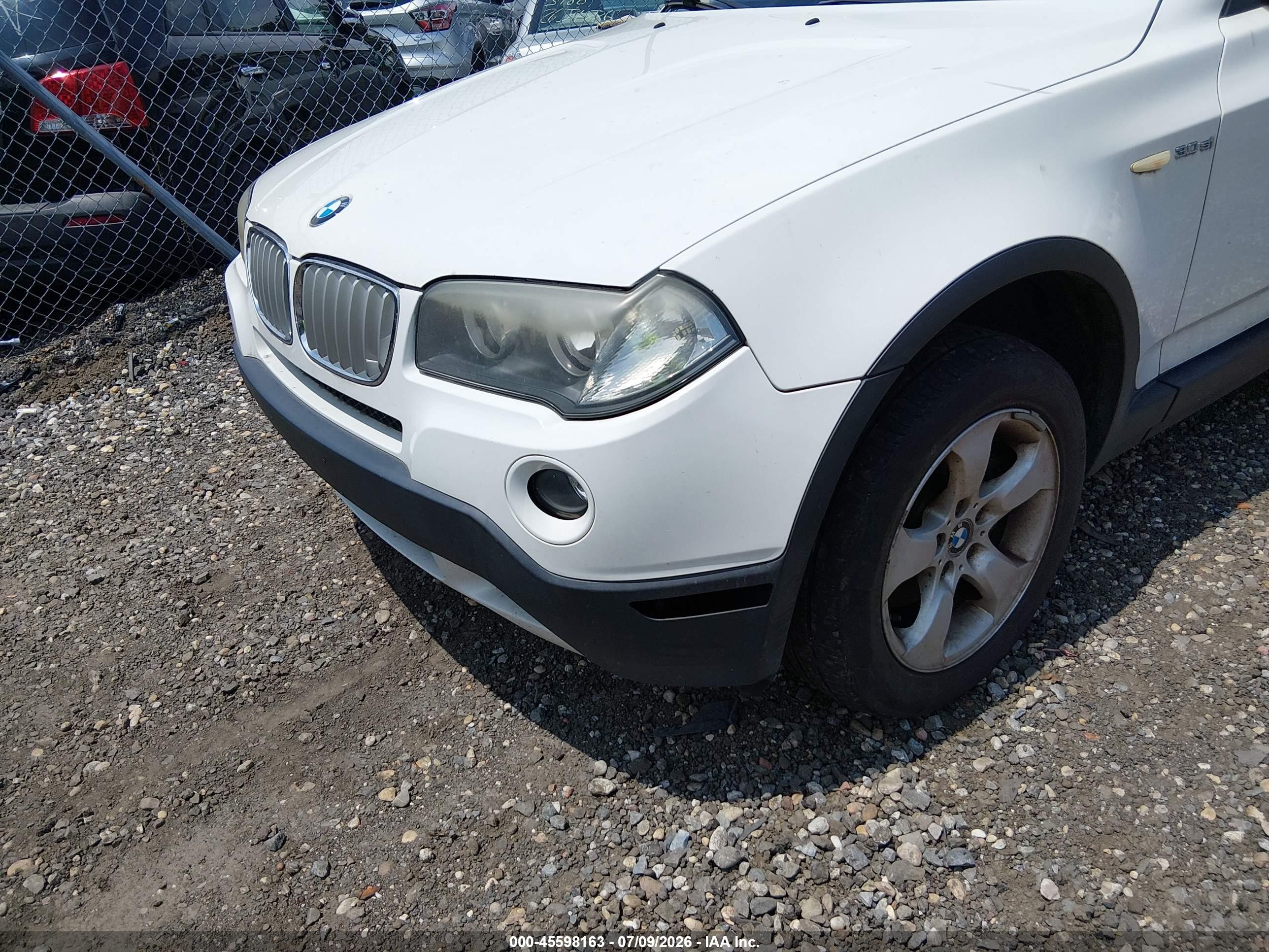 2008 Bmw X3 3.0si Белый vin: WBXPC93438WJ14028