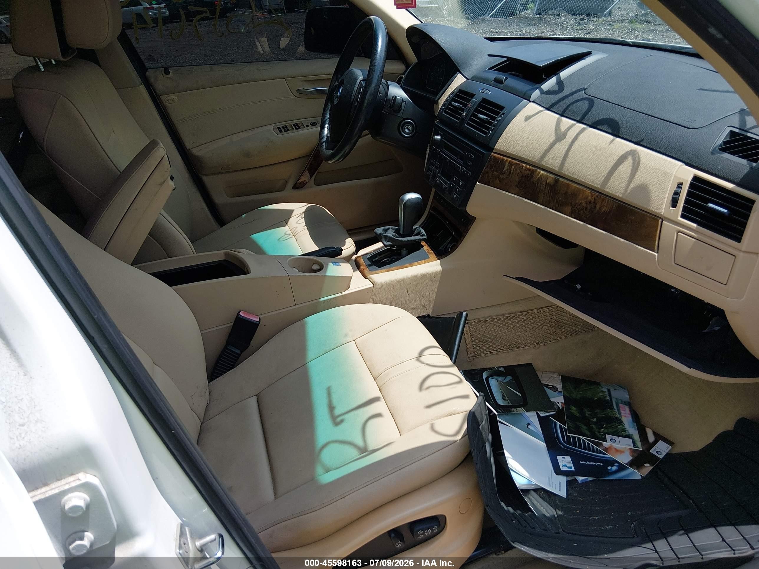 2008 Bmw X3 3.0si Белый vin: WBXPC93438WJ14028