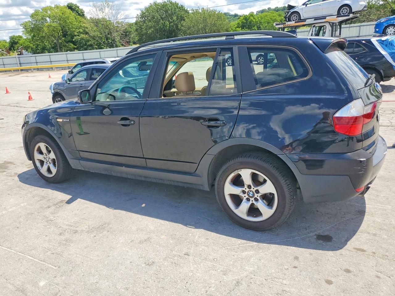 2007 Bmw X3 3.0si Black vin: WBXPC93447WF01835