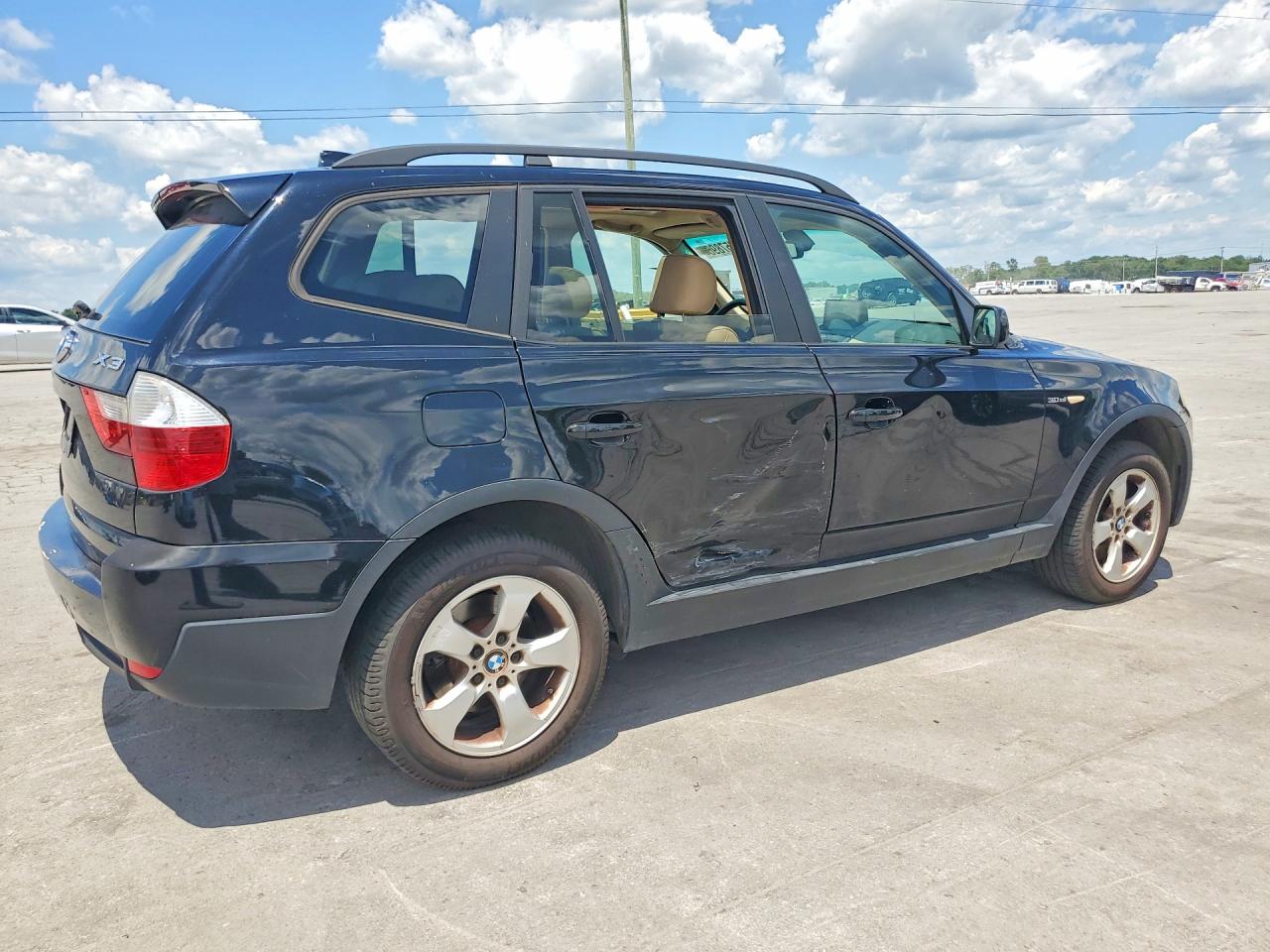 2007 Bmw X3 3.0si Black vin: WBXPC93447WF01835