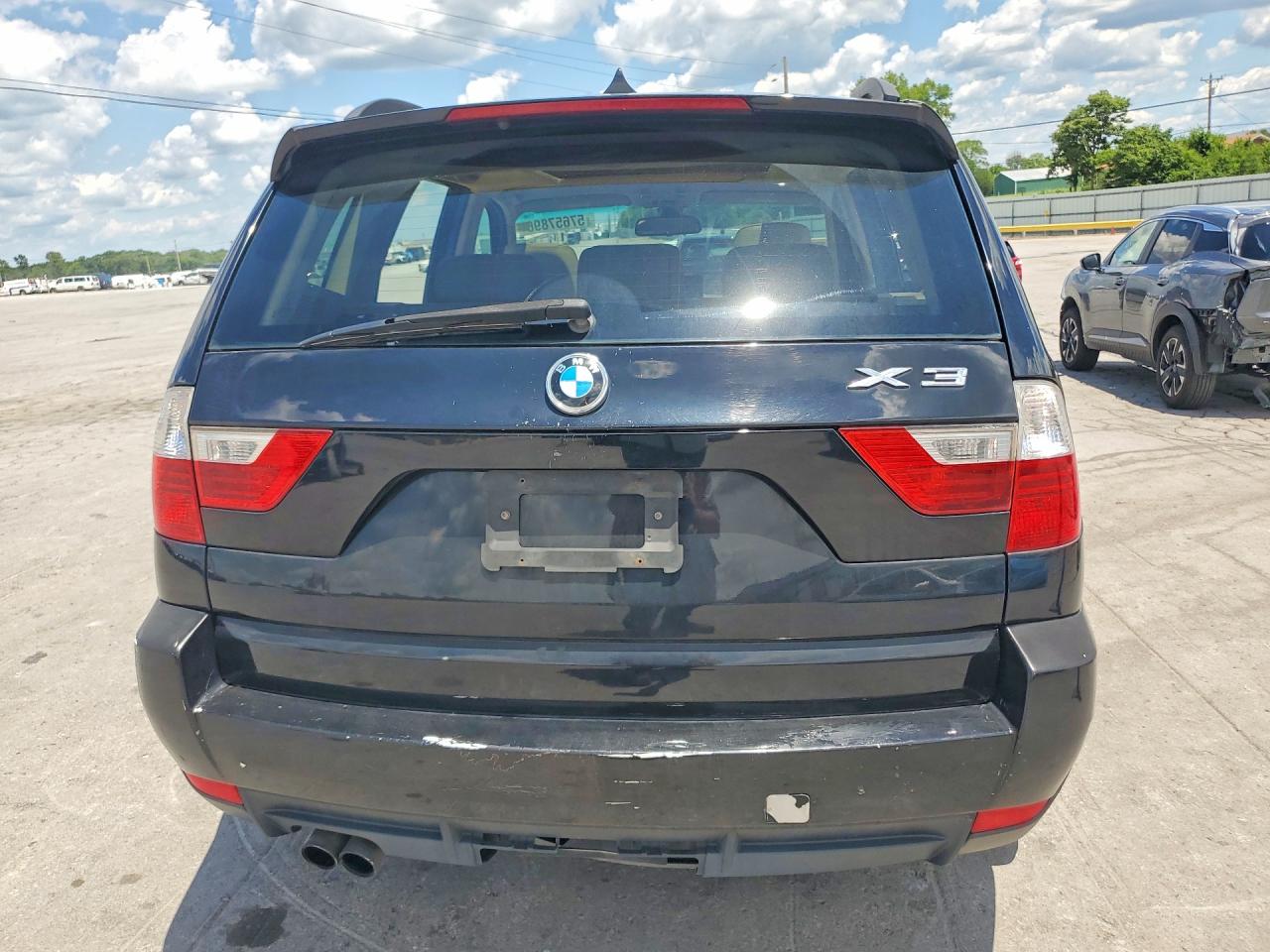 2007 Bmw X3 3.0si Black vin: WBXPC93447WF01835