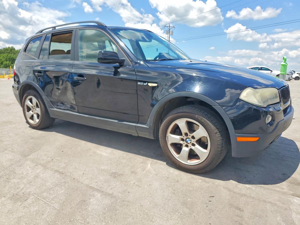 2007 Bmw X3 3.0si Black vin: WBXPC93447WF01835