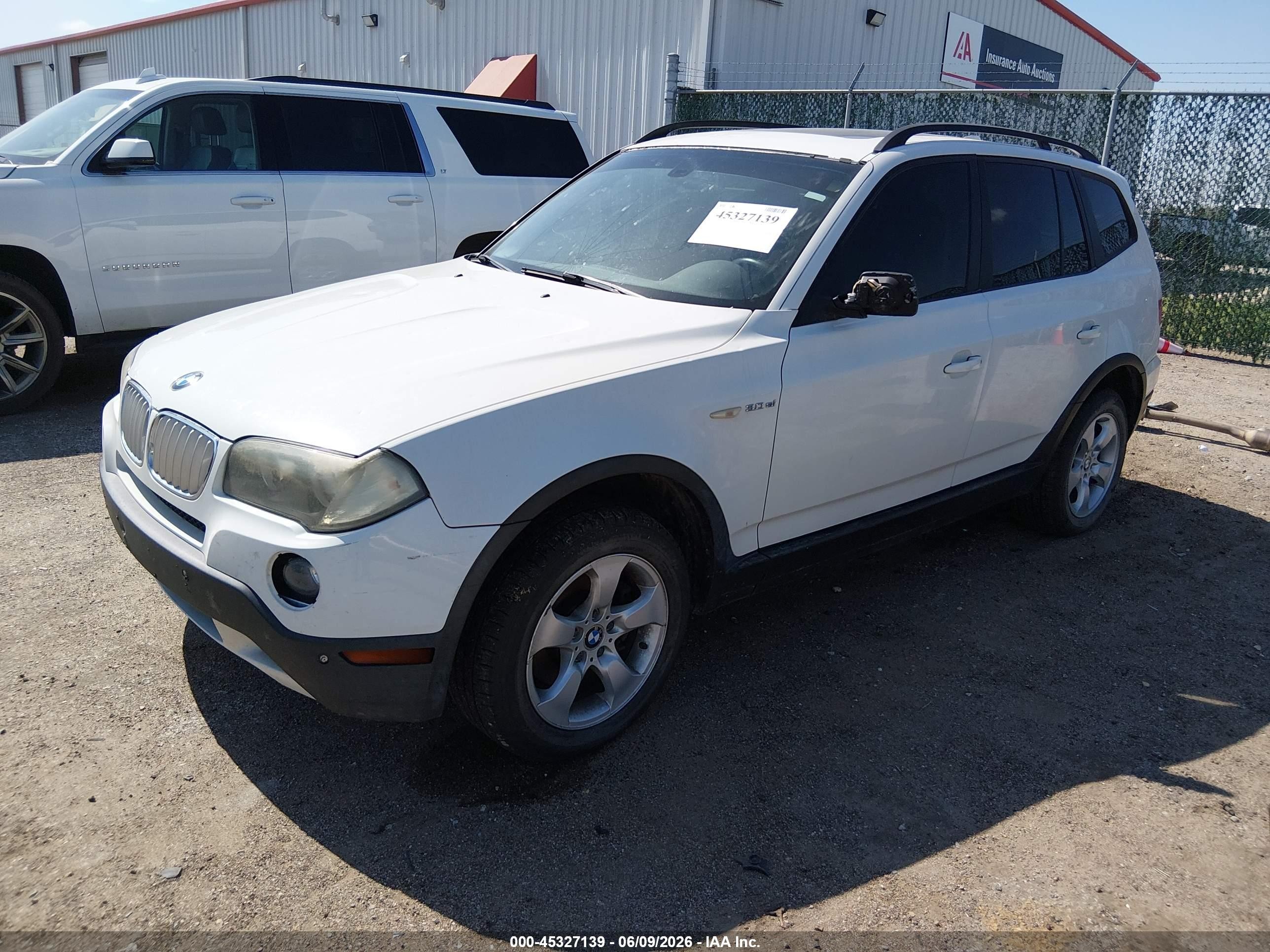 2007 Bmw X3 3.0si White vin: WBXPC93447WF06355