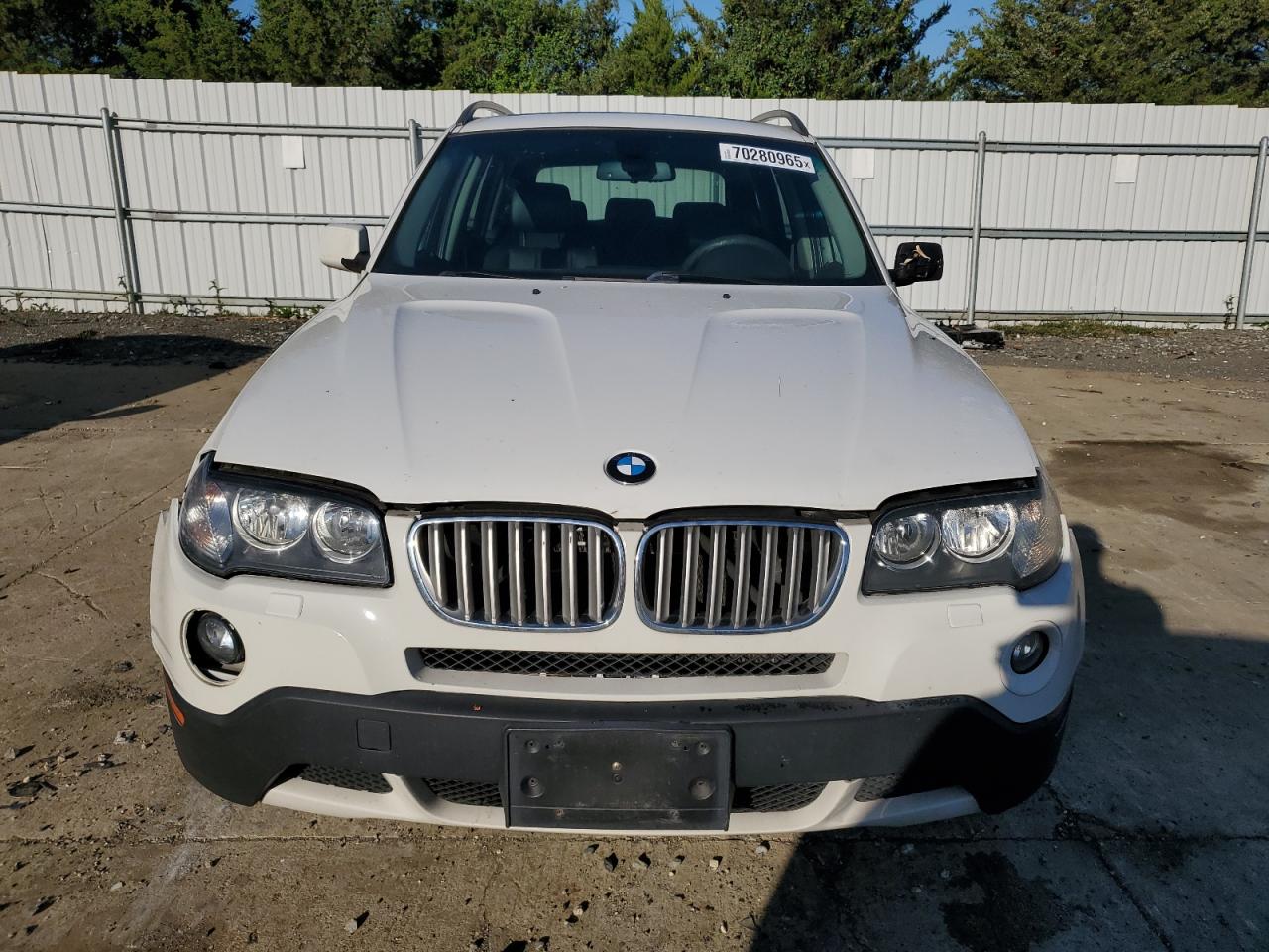 2007 Bmw X3 3.0si White vin: WBXPC93447WF15637