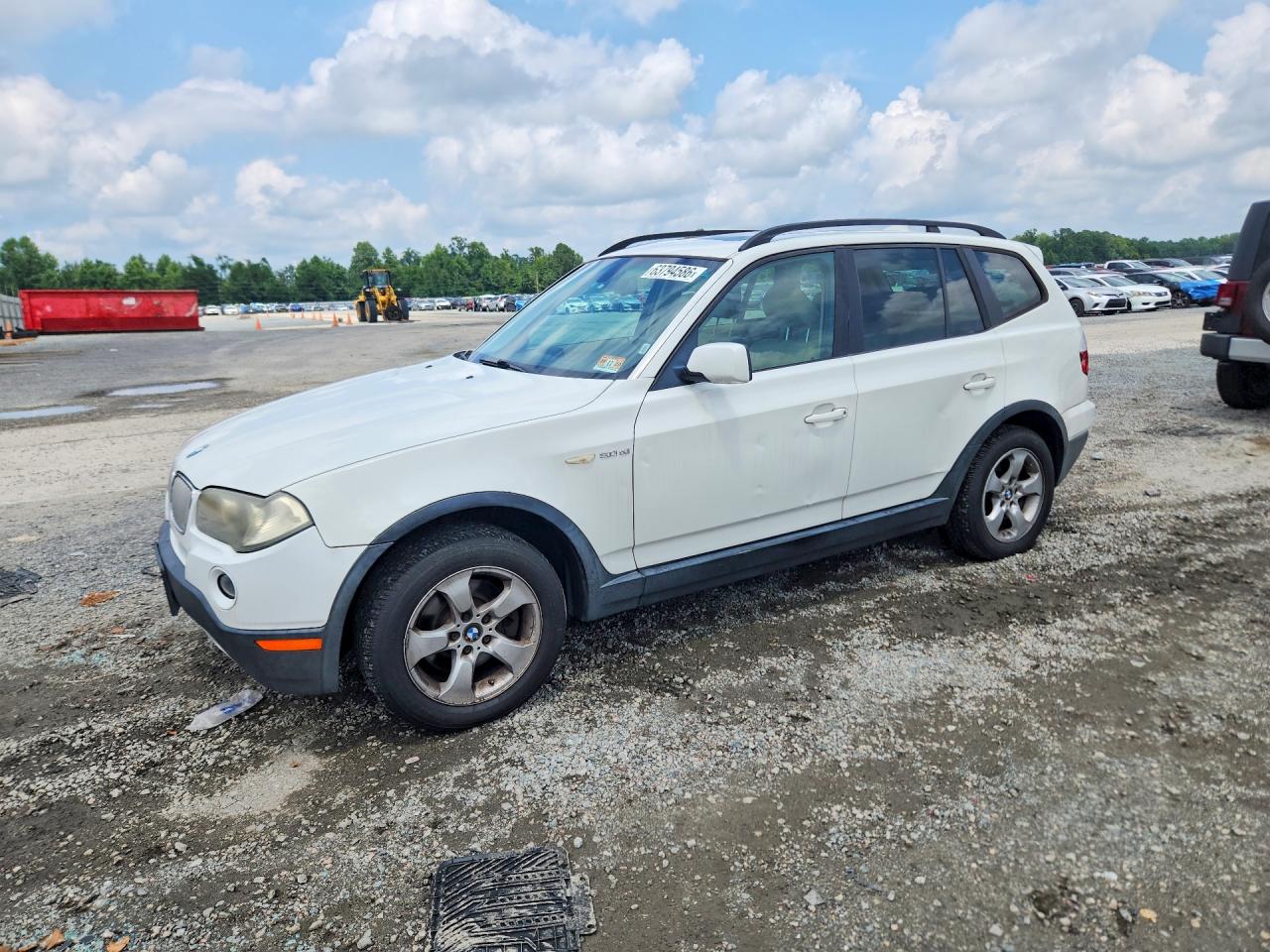2007 Bmw X3 3.0si Белый vin: WBXPC93447WF24595
