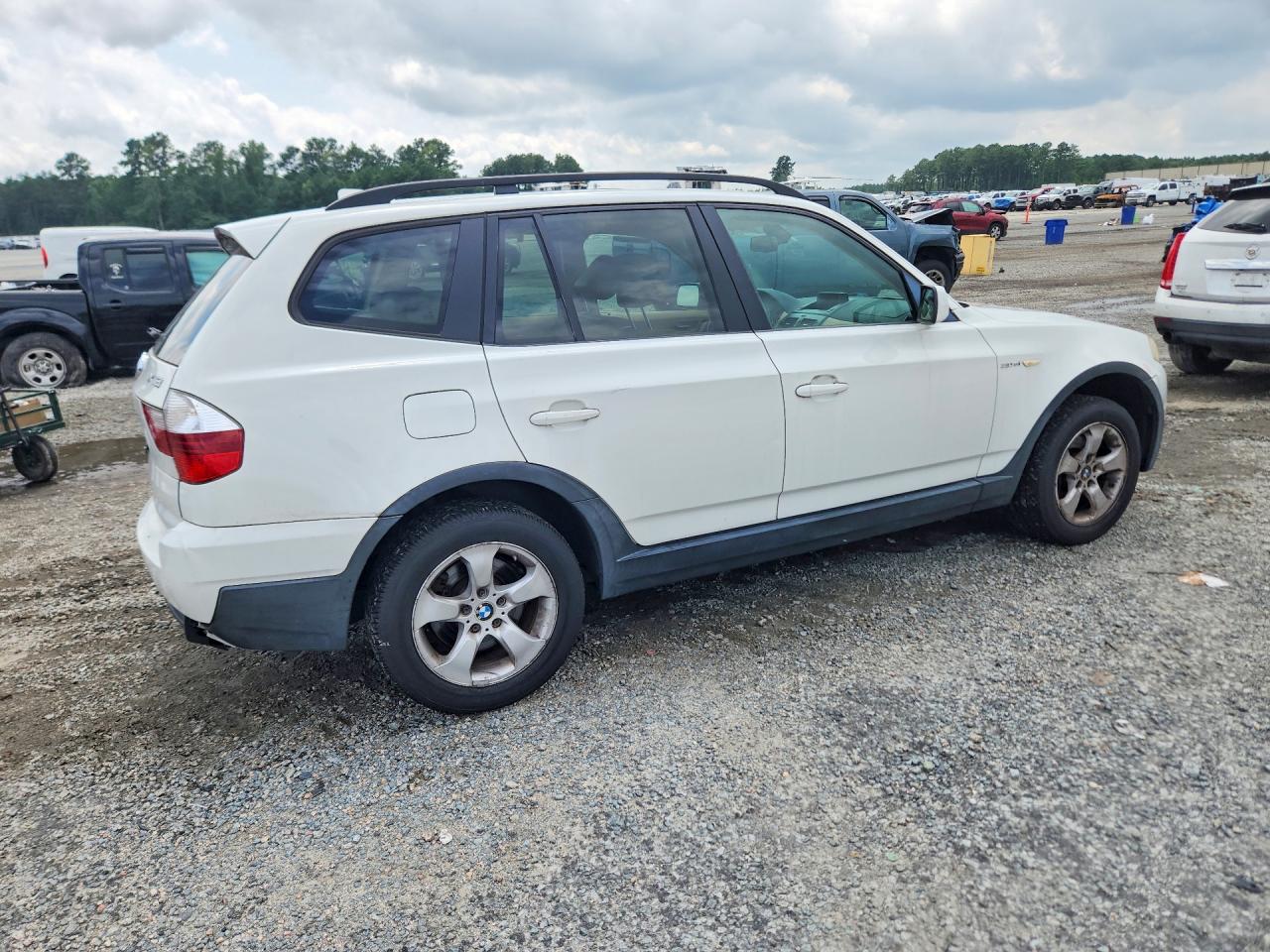 2007 Bmw X3 3.0si Белый vin: WBXPC93447WF24595