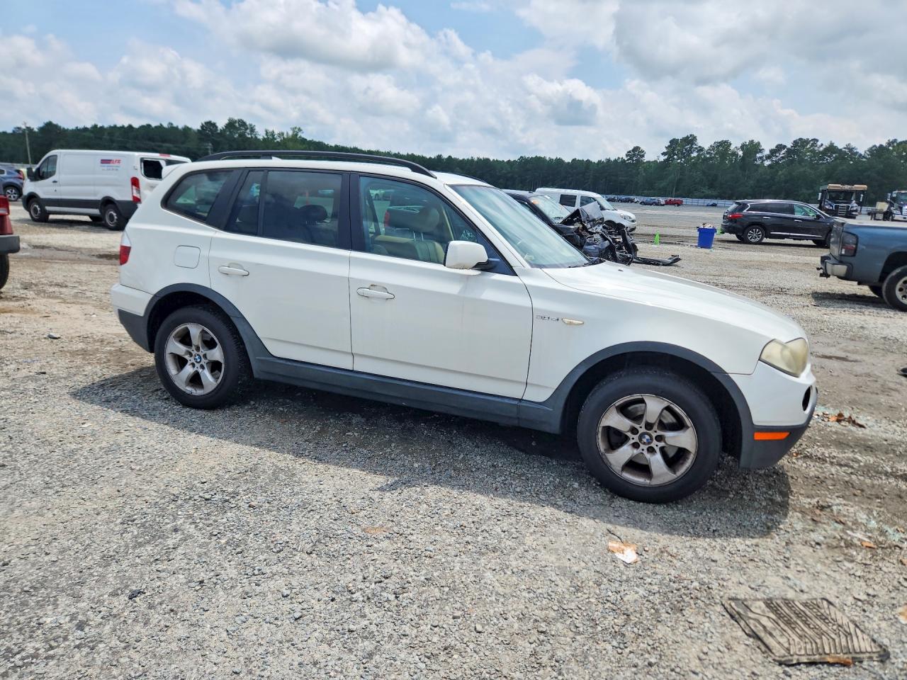 2007 Bmw X3 3.0si Белый vin: WBXPC93447WF24595