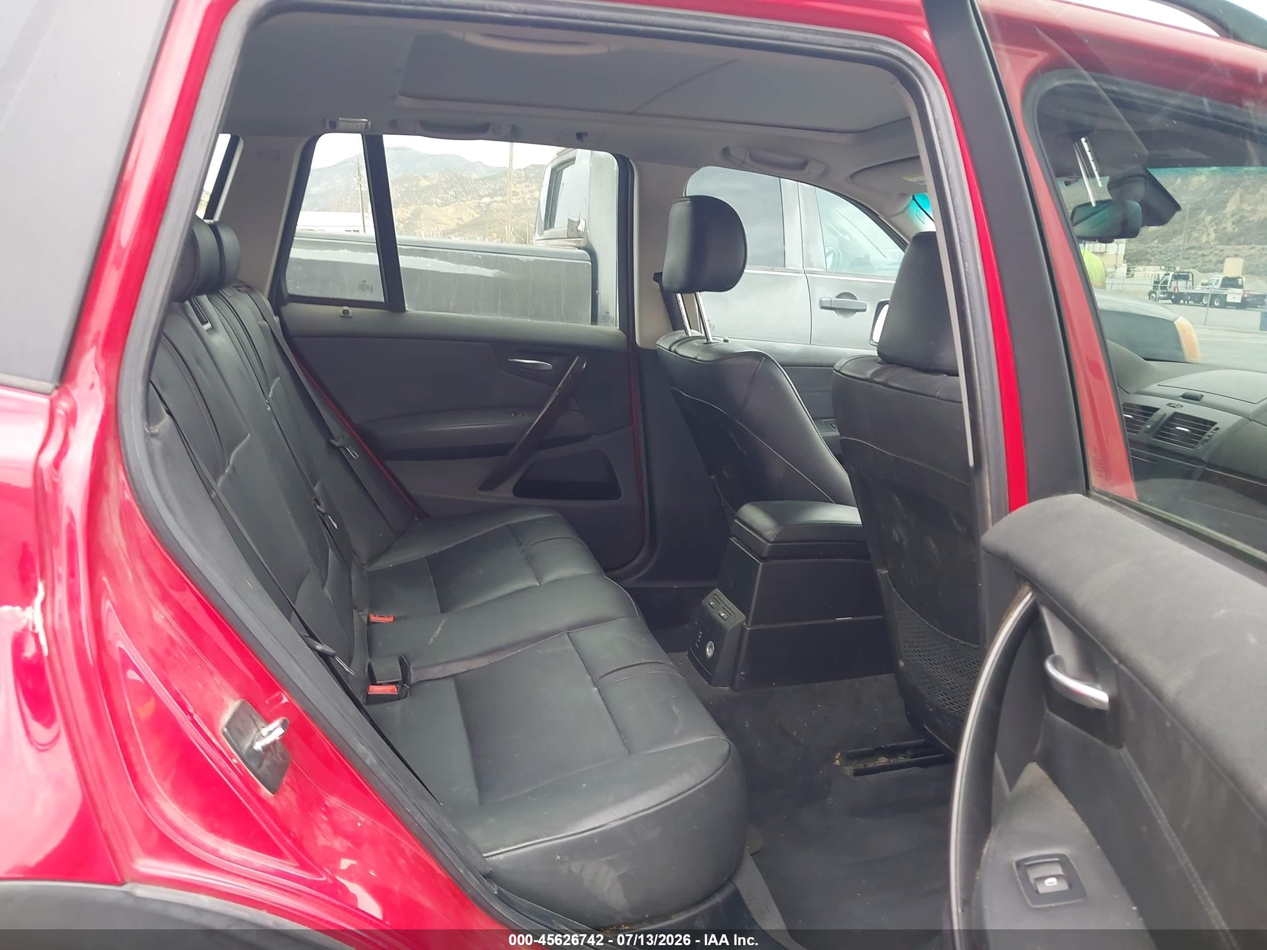 2007 Bmw X3 3.0si Red vin: WBXPC93447WF28923