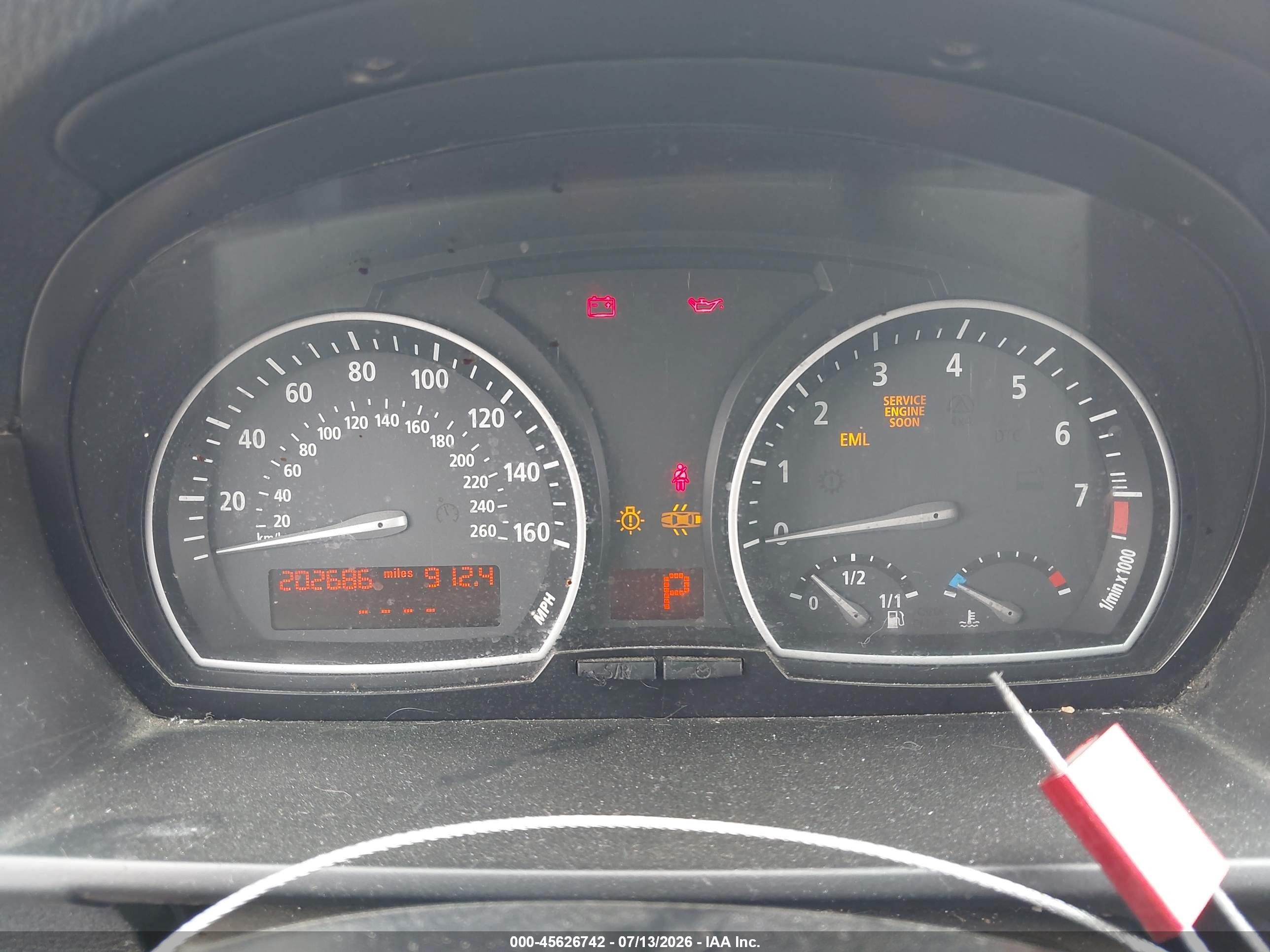 2007 Bmw X3 3.0si Red vin: WBXPC93447WF28923