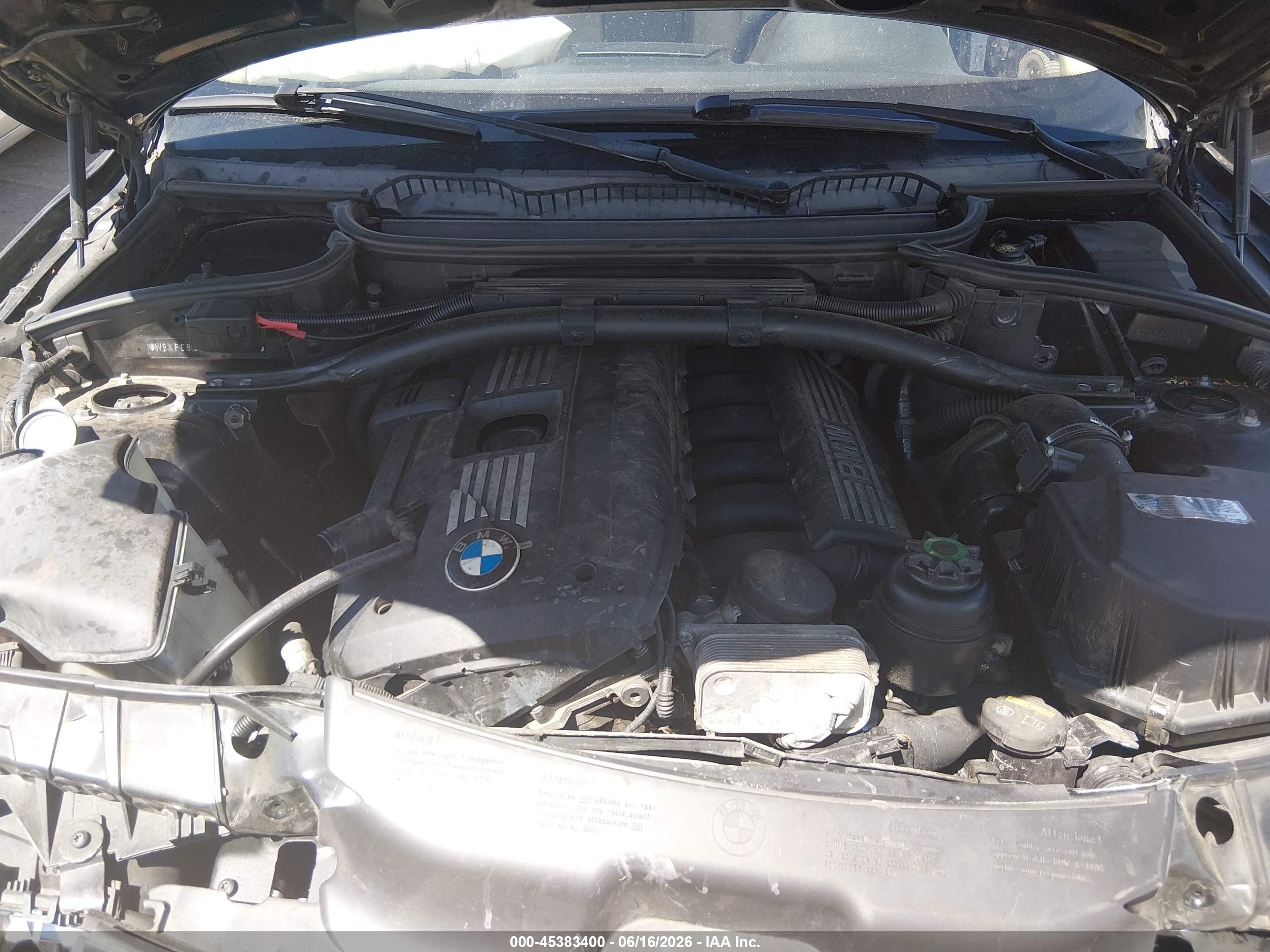 2008 Bmw X3 3.0si Black vin: WBXPC93448WJ03894