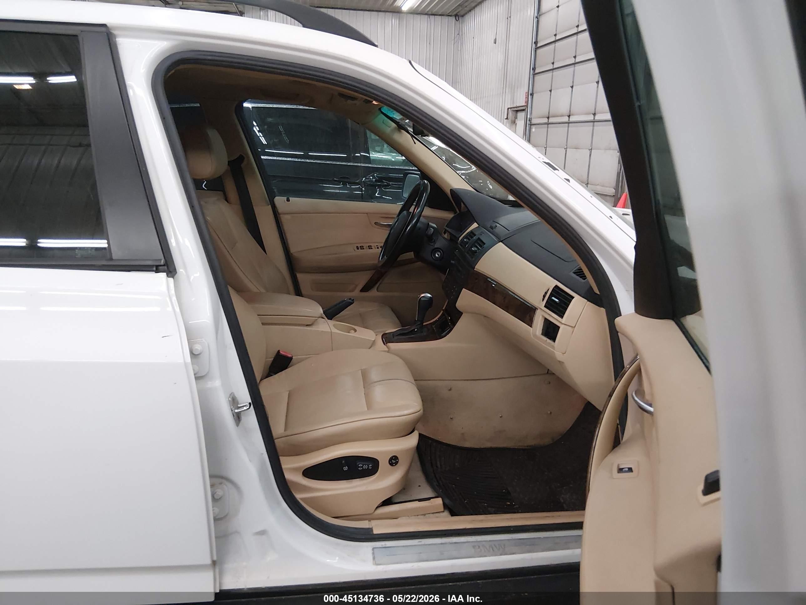 2008 Bmw X3 3.0si Белый vin: WBXPC93448WJ07704