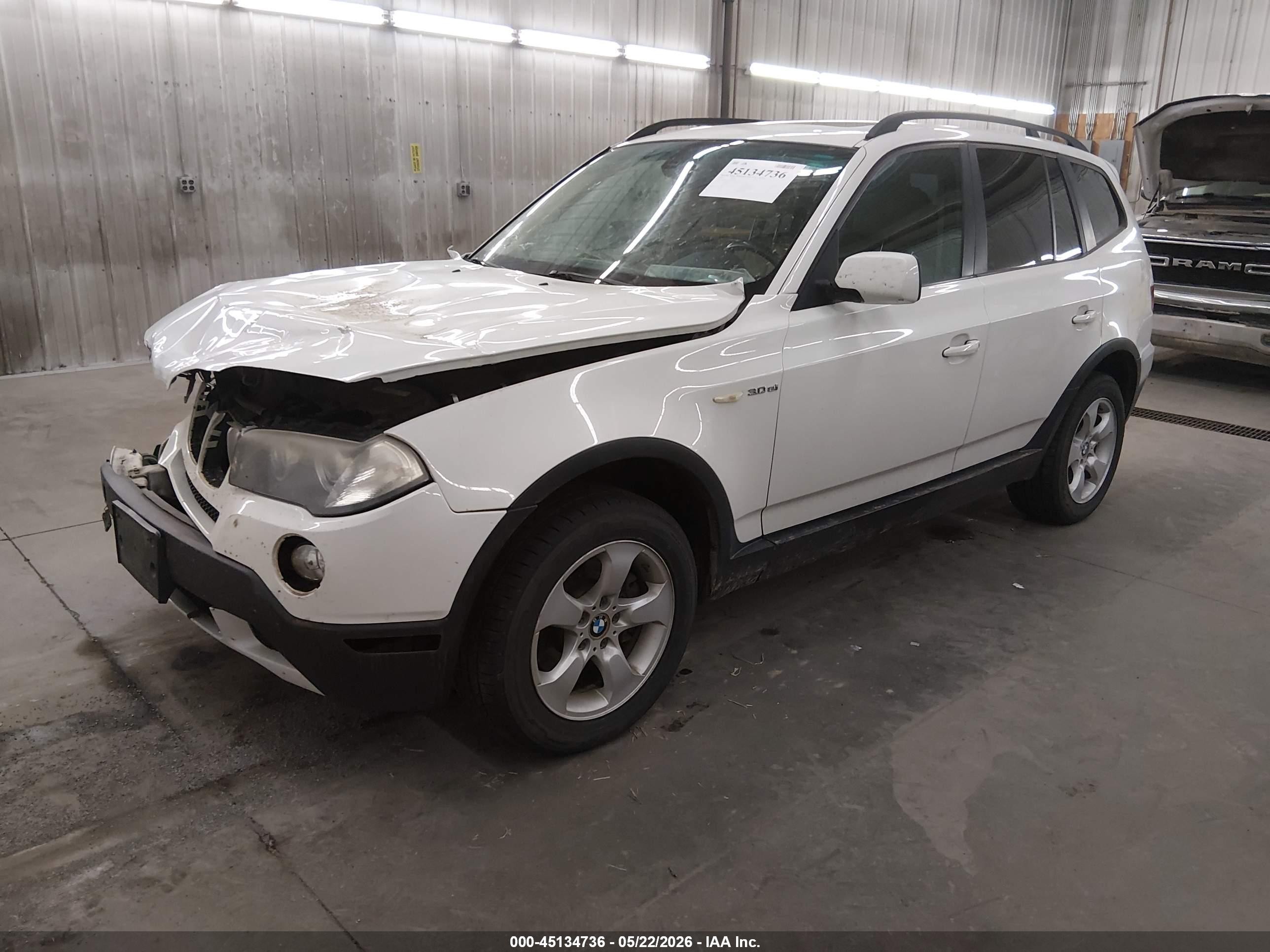 2008 Bmw X3 3.0si Белый vin: WBXPC93448WJ07704