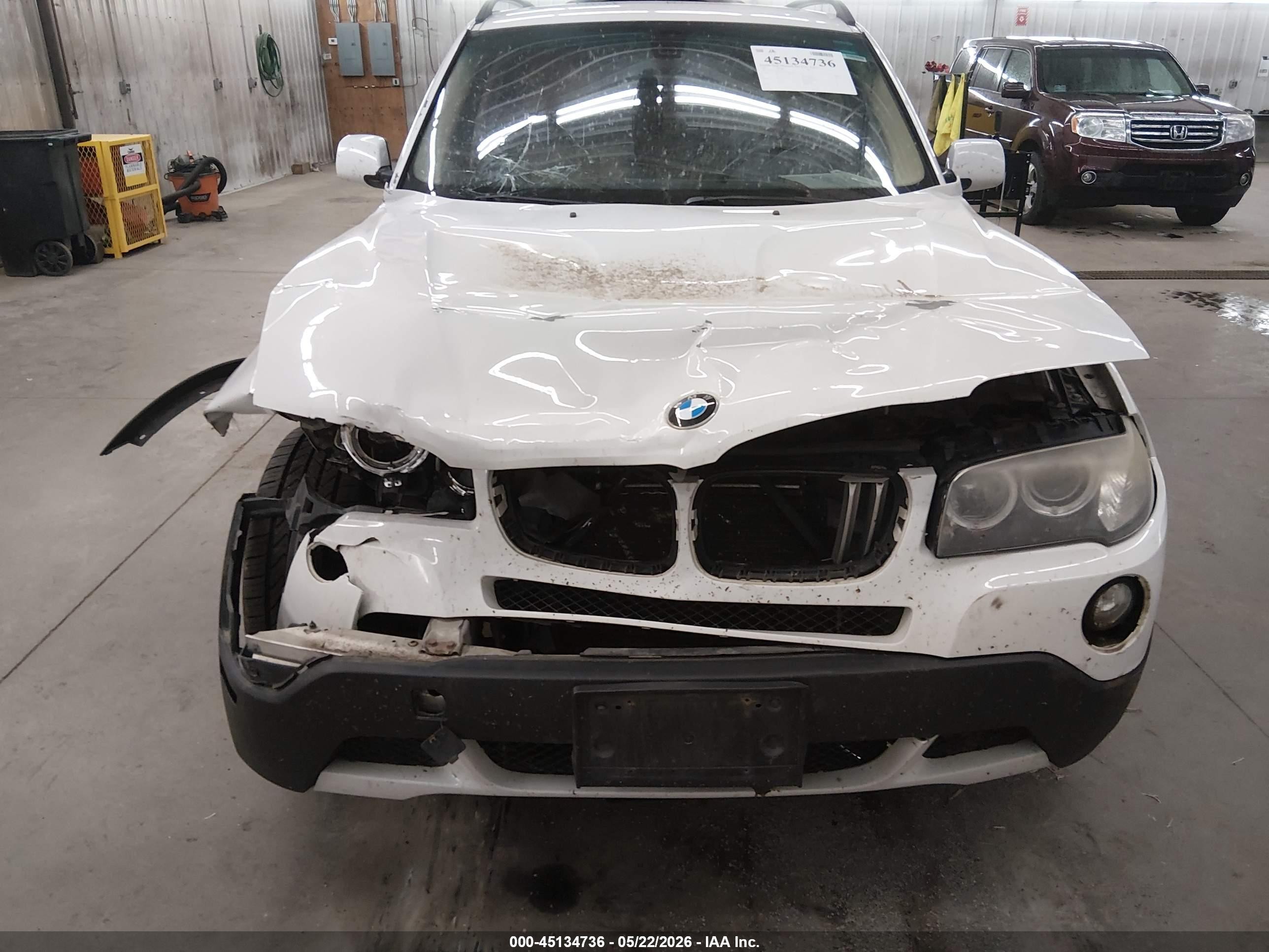 2008 Bmw X3 3.0si Белый vin: WBXPC93448WJ07704