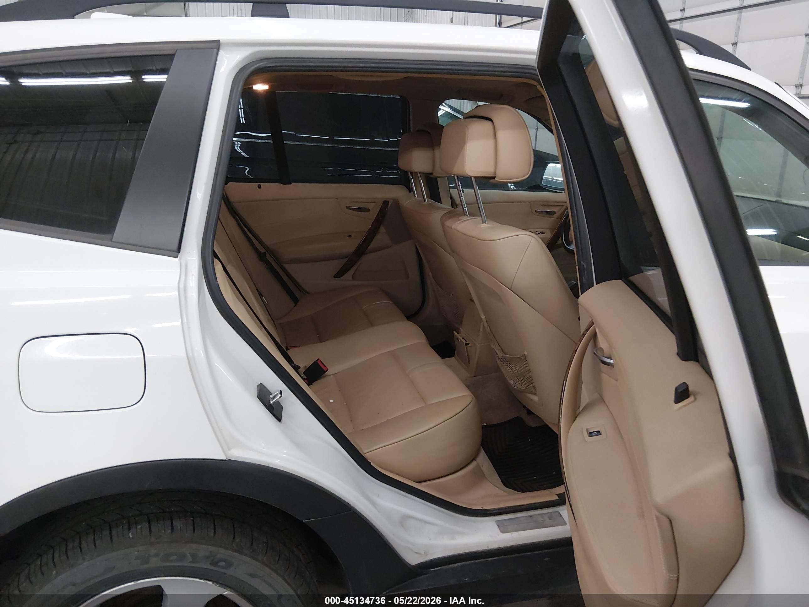 2008 Bmw X3 3.0si Белый vin: WBXPC93448WJ07704