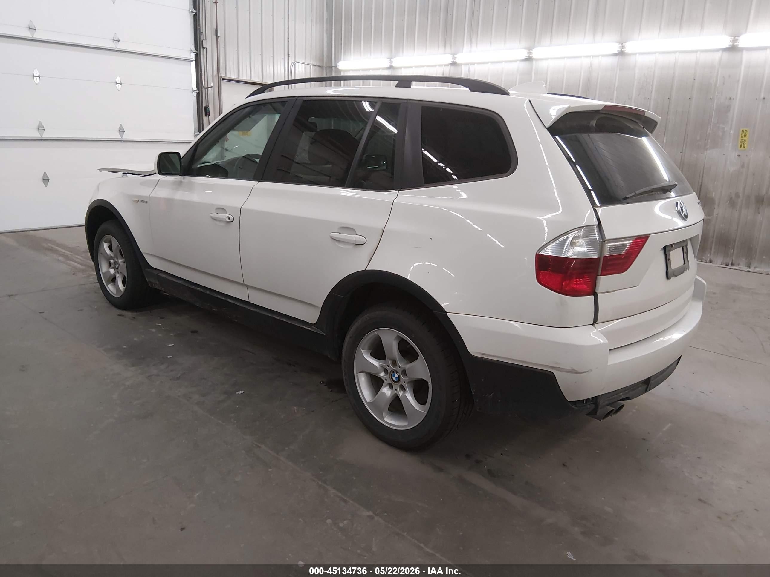 2008 Bmw X3 3.0si Белый vin: WBXPC93448WJ07704