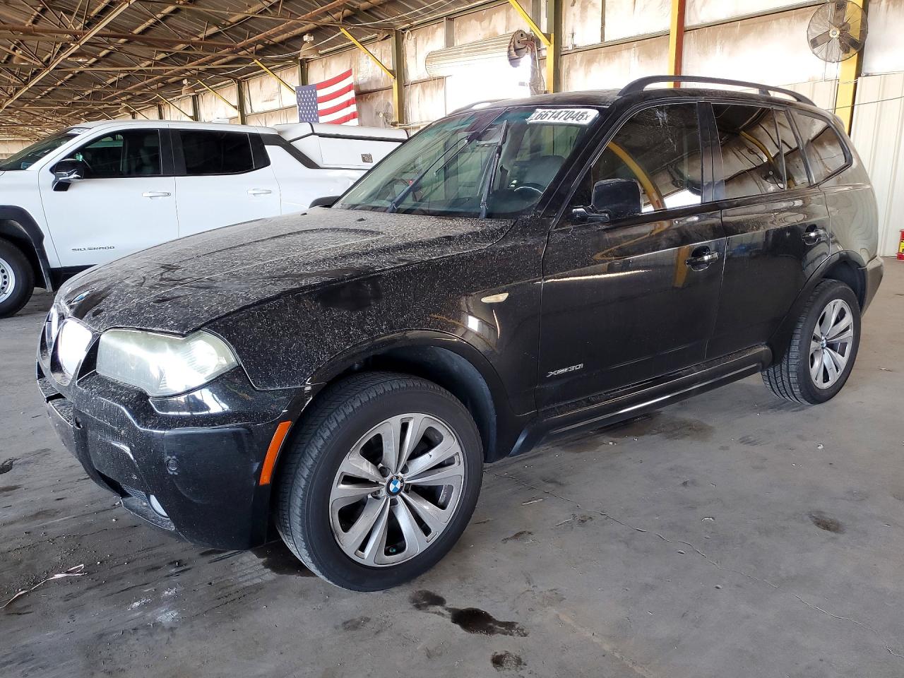 2009 Bmw X3 Xdrive30i Black vin: WBXPC93449WE79175