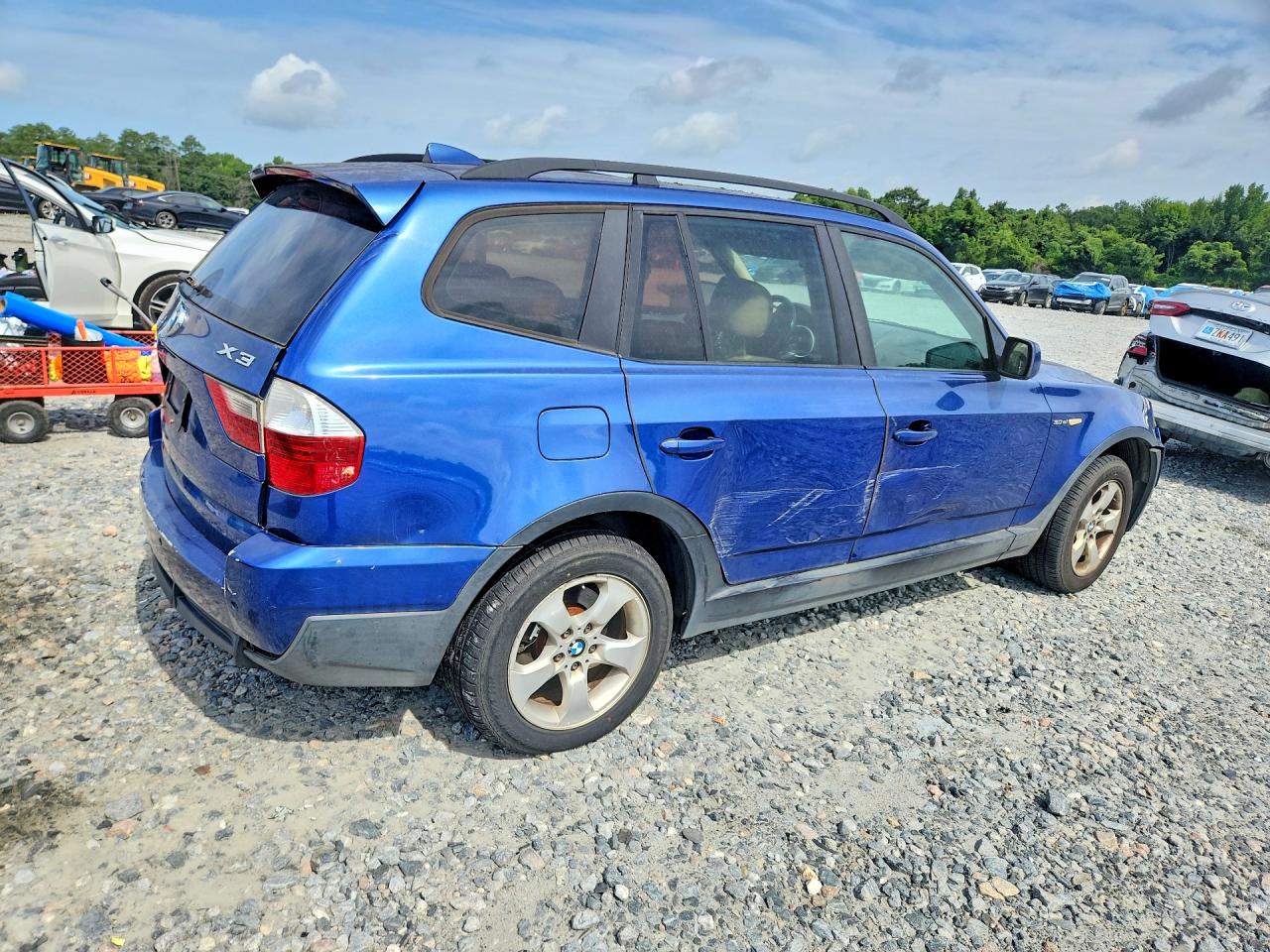 2007 Bmw X3 3.0si Blue vin: WBXPC93457WF00709
