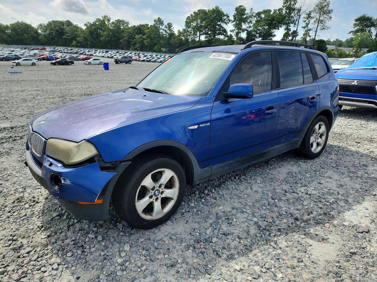 2007 Bmw X3 3.0si Blue vin: WBXPC93457WF00709