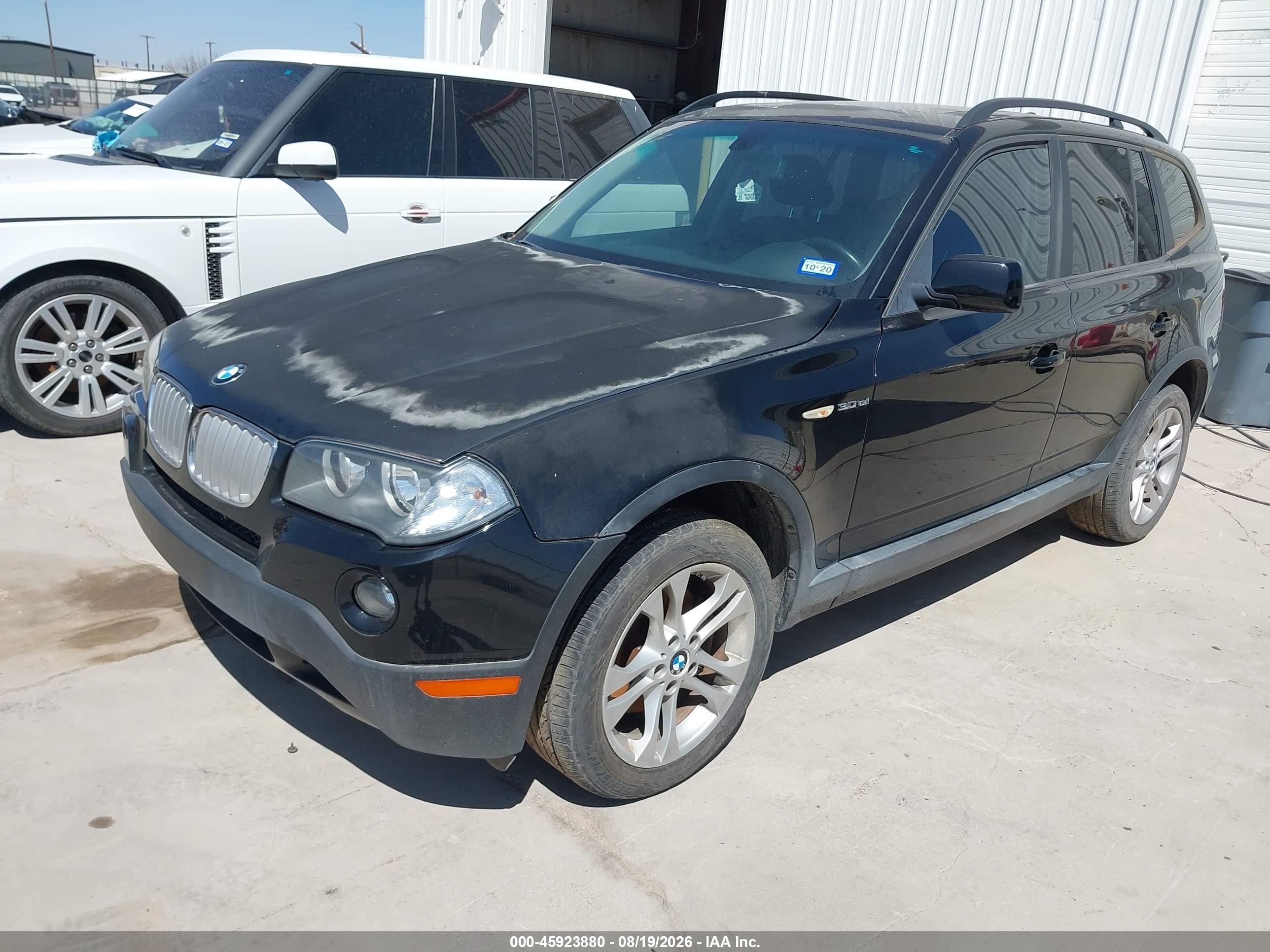 2007 Bmw X3 3.0si Black vin: WBXPC93457WF21785