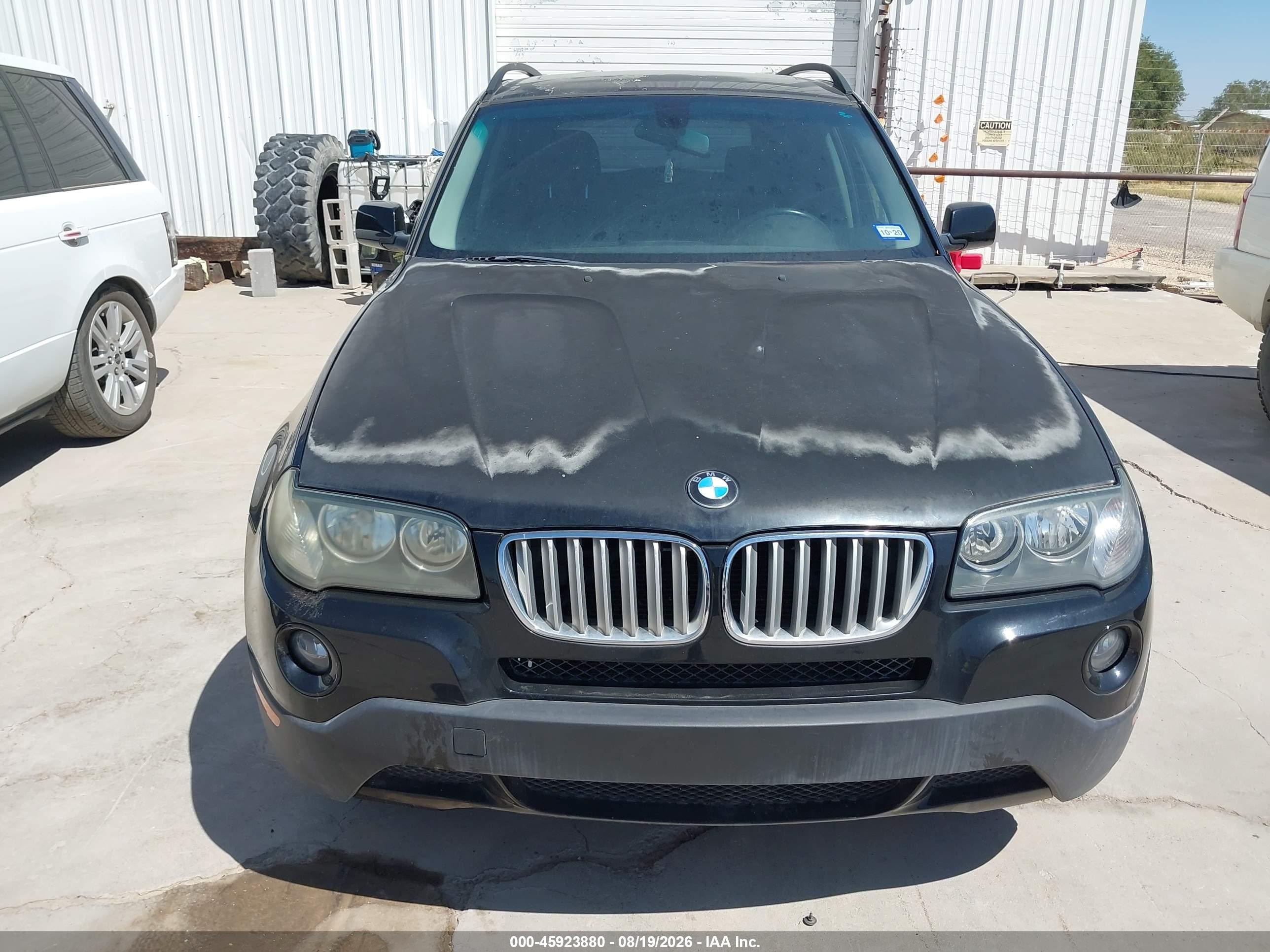 2007 Bmw X3 3.0si Black vin: WBXPC93457WF21785