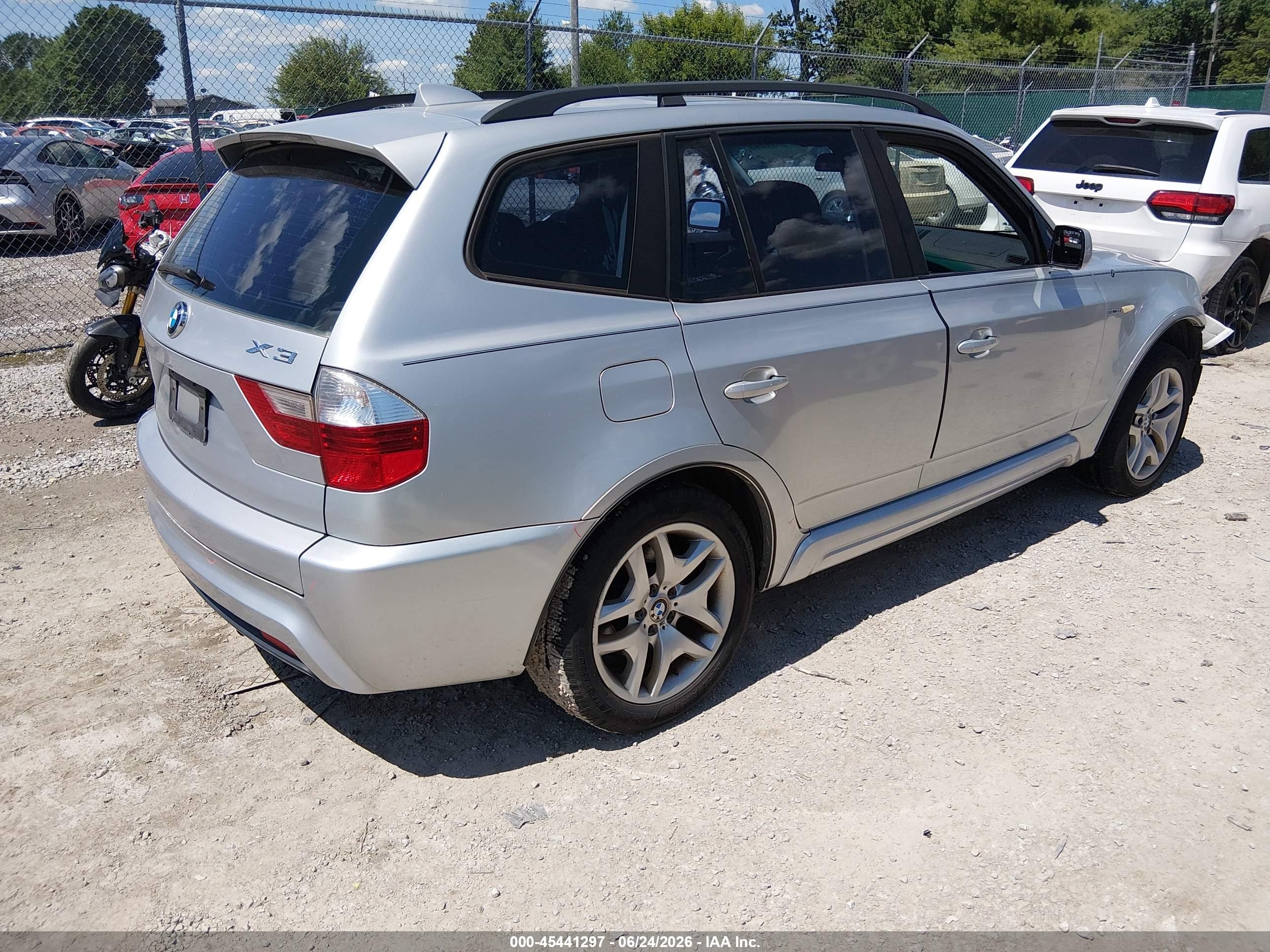 2008 Bmw X3 3.0si Серый vin: WBXPC93458WJ03550