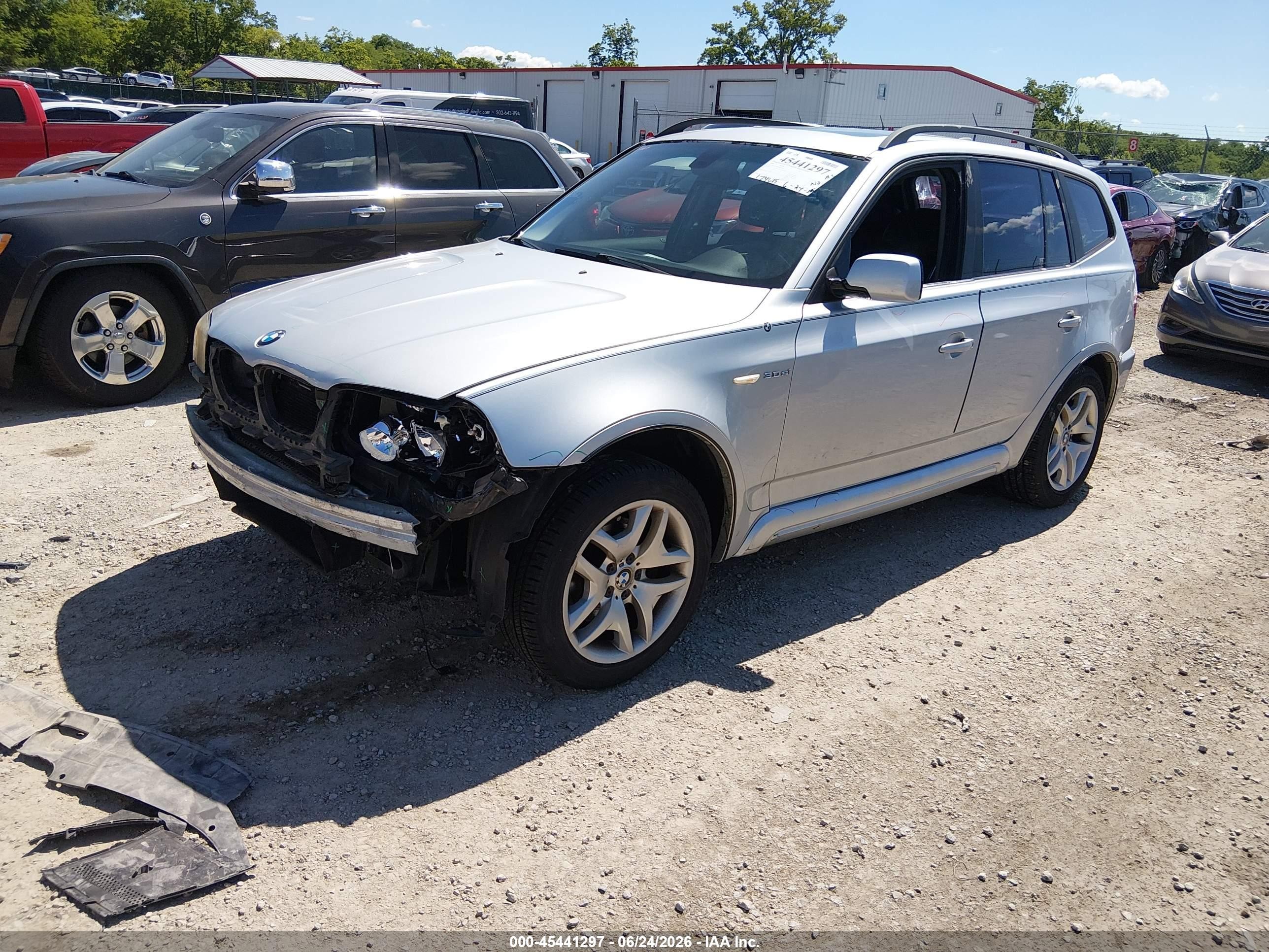 2008 Bmw X3 3.0si Серый vin: WBXPC93458WJ03550