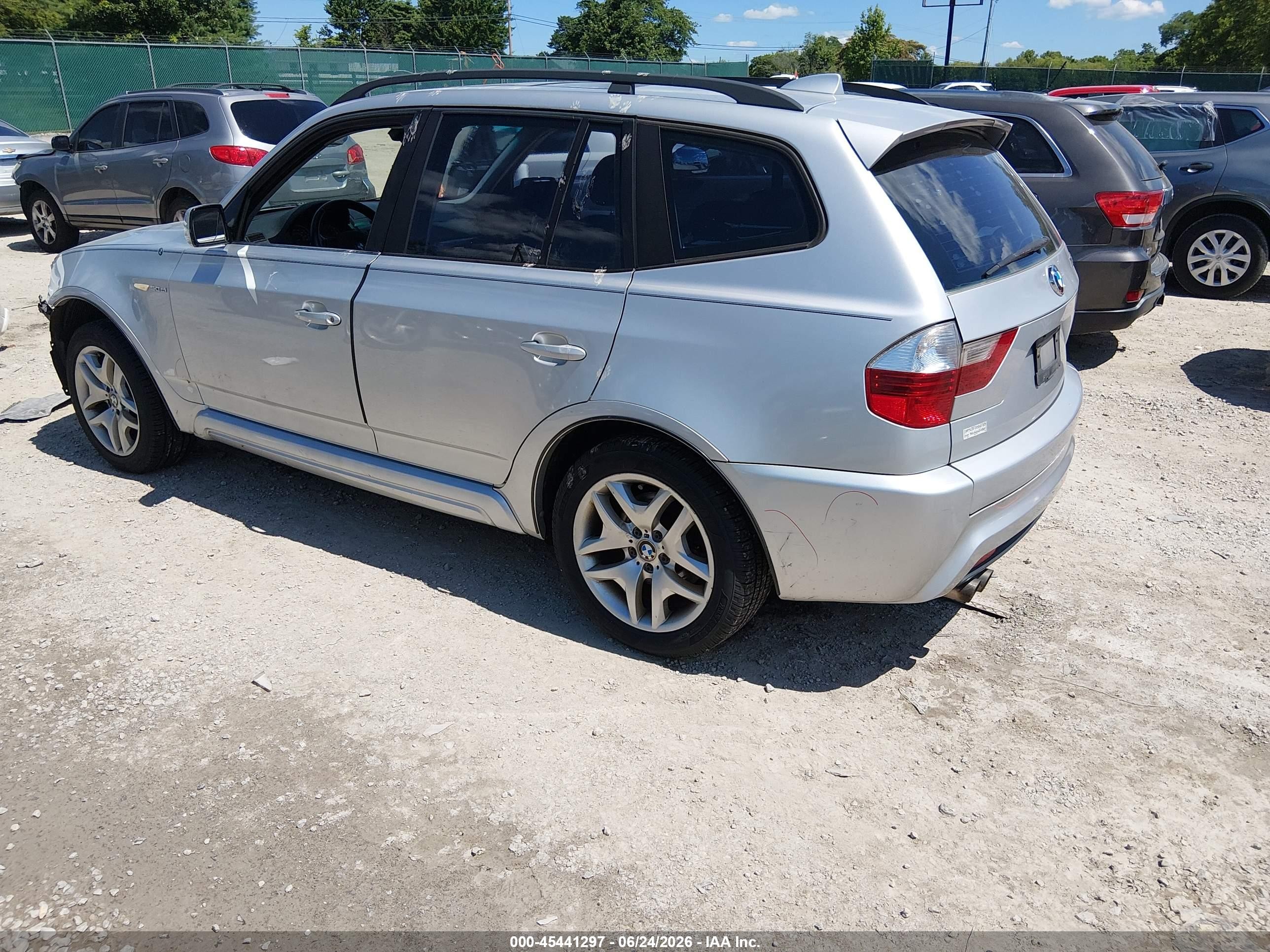2008 Bmw X3 3.0si Серый vin: WBXPC93458WJ03550
