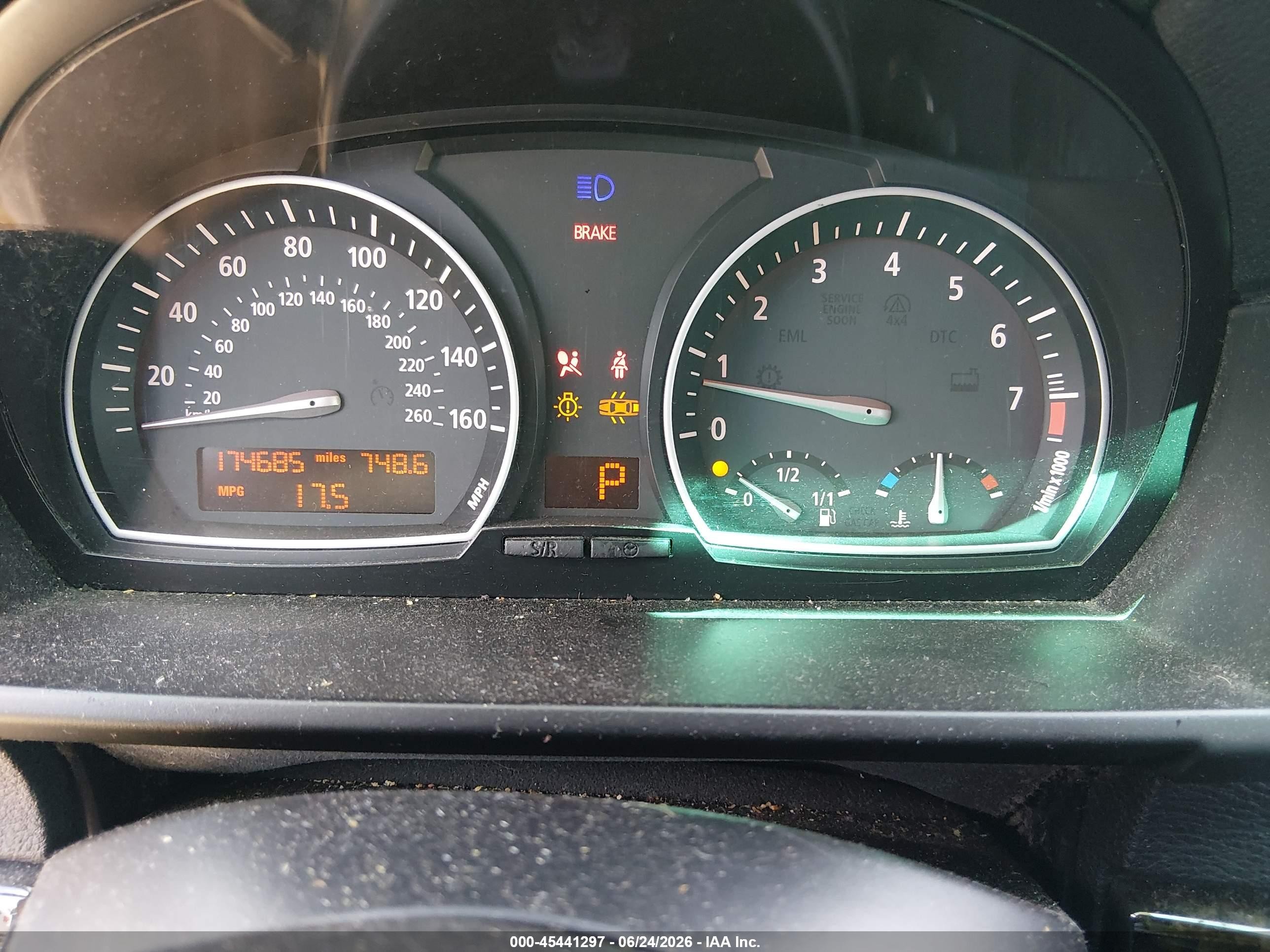 2008 Bmw X3 3.0si Серый vin: WBXPC93458WJ03550