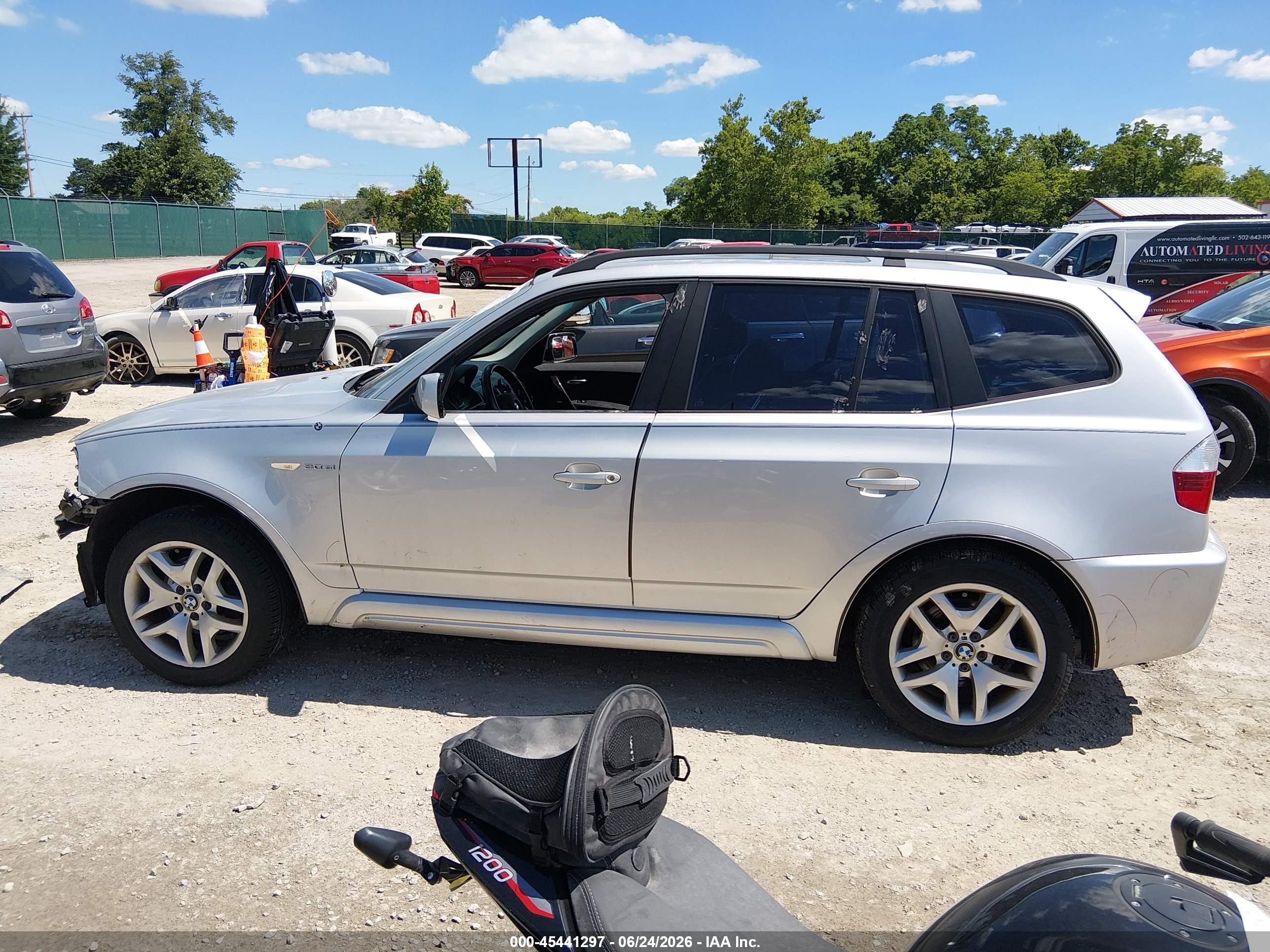 2008 Bmw X3 3.0si Серый vin: WBXPC93458WJ03550