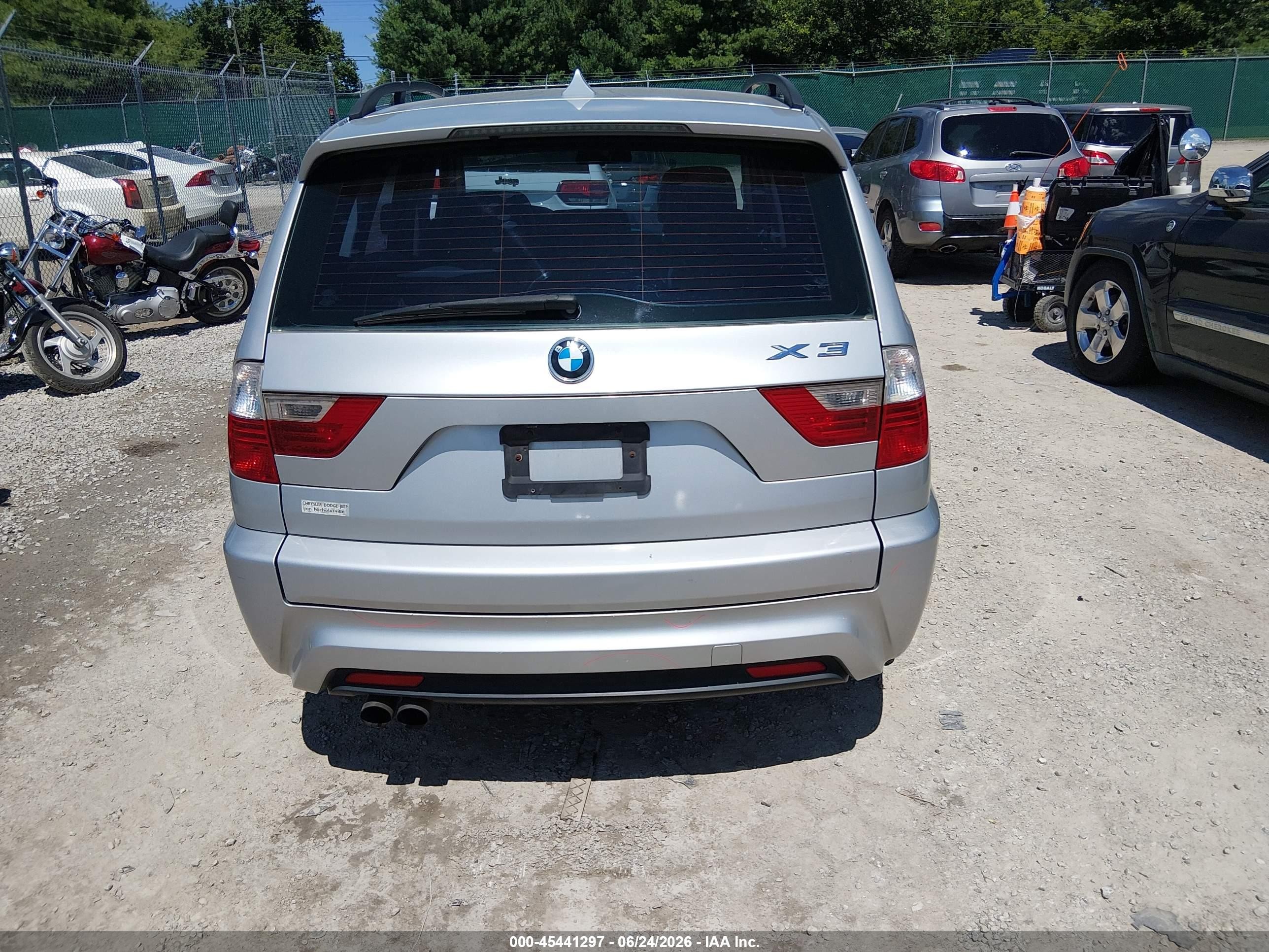 2008 Bmw X3 3.0si Серый vin: WBXPC93458WJ03550