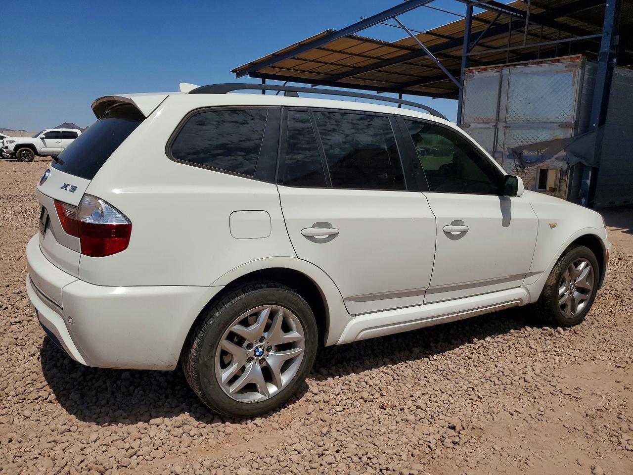 2008 Bmw X3 3.0si White vin: WBXPC93458WJ10224