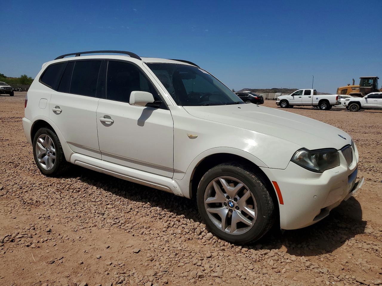 2008 Bmw X3 3.0si White vin: WBXPC93458WJ10224