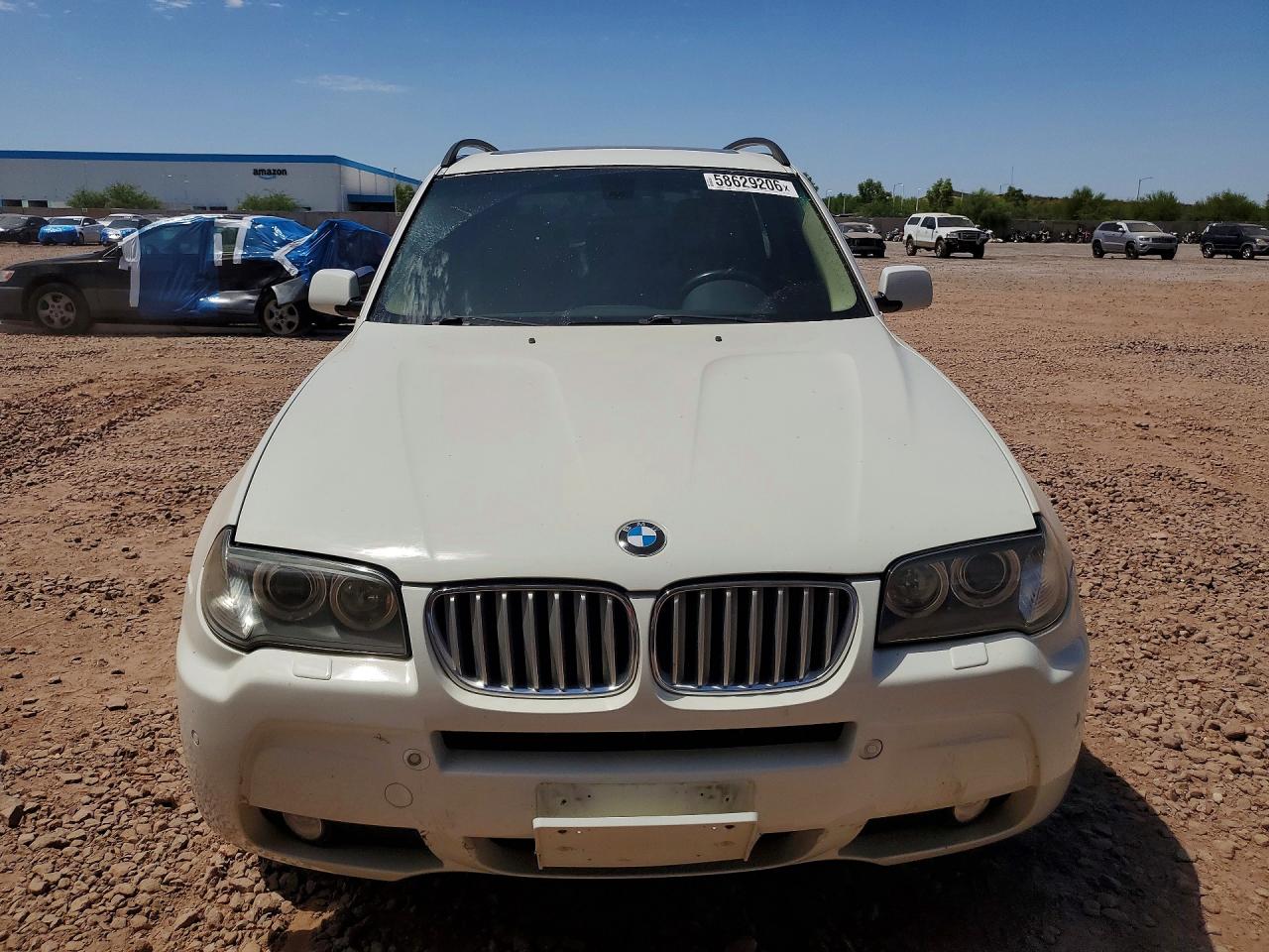 2008 Bmw X3 3.0si White vin: WBXPC93458WJ10224