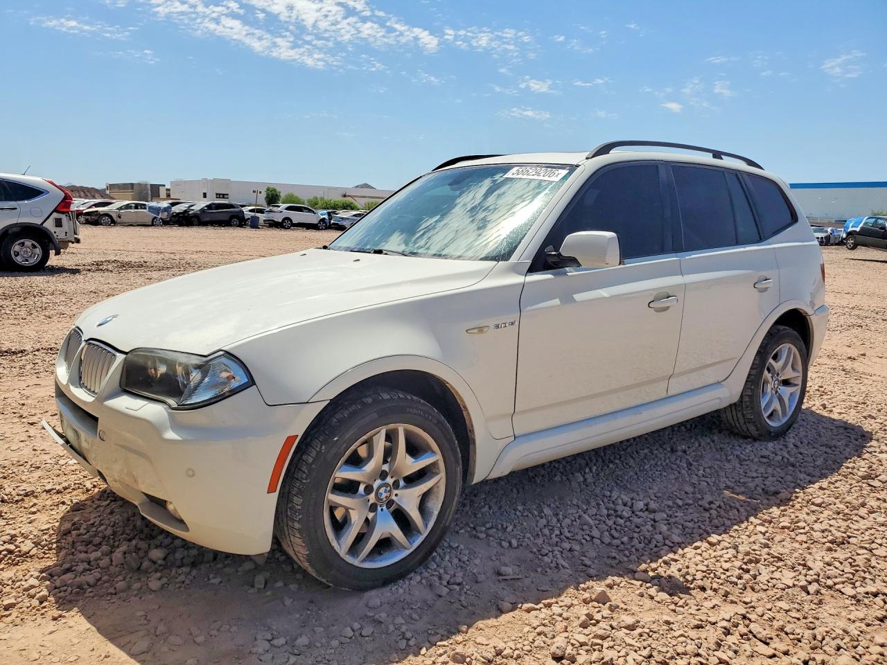 2008 Bmw X3 3.0si White vin: WBXPC93458WJ10224