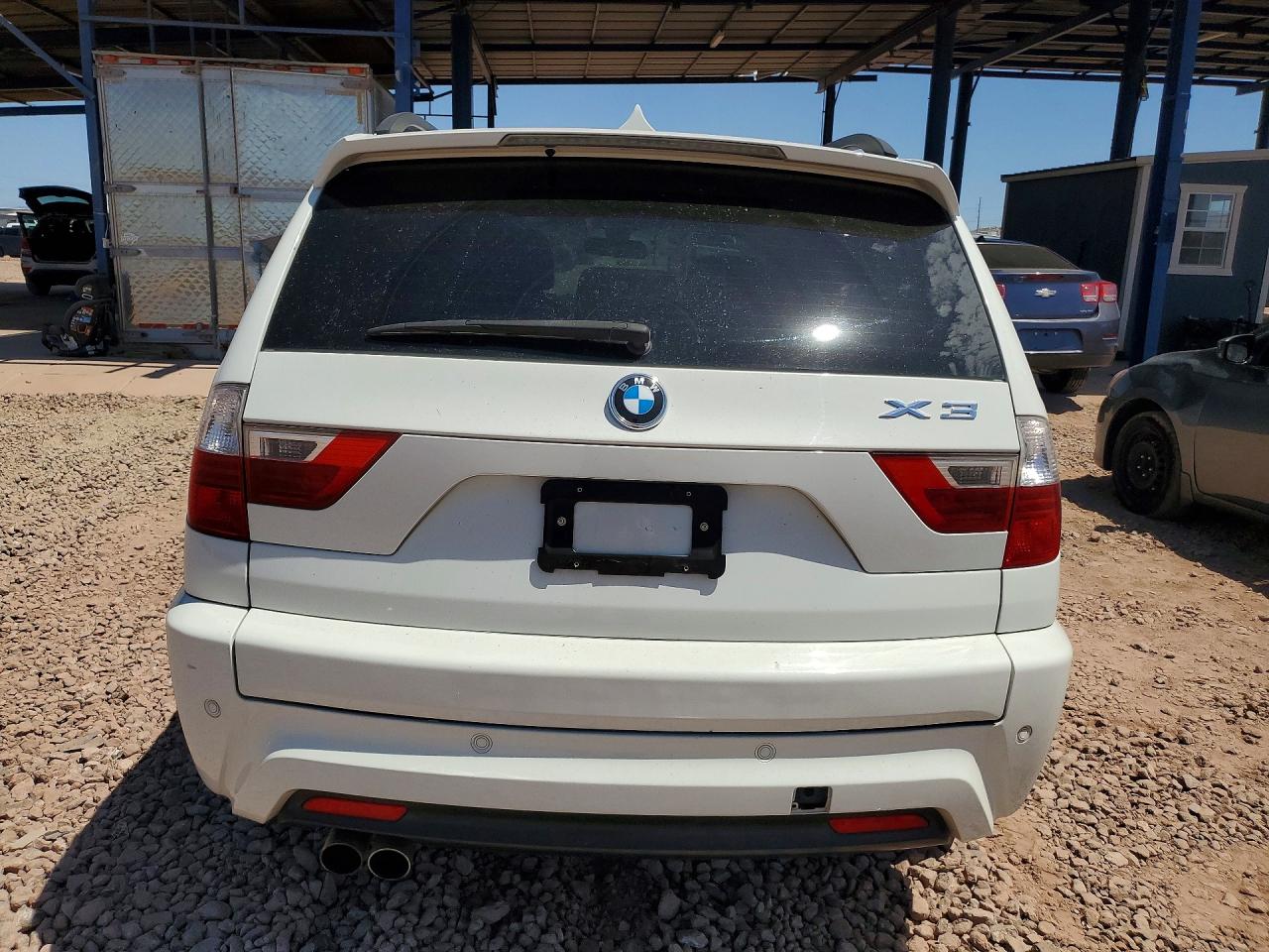 2008 Bmw X3 3.0si White vin: WBXPC93458WJ10224